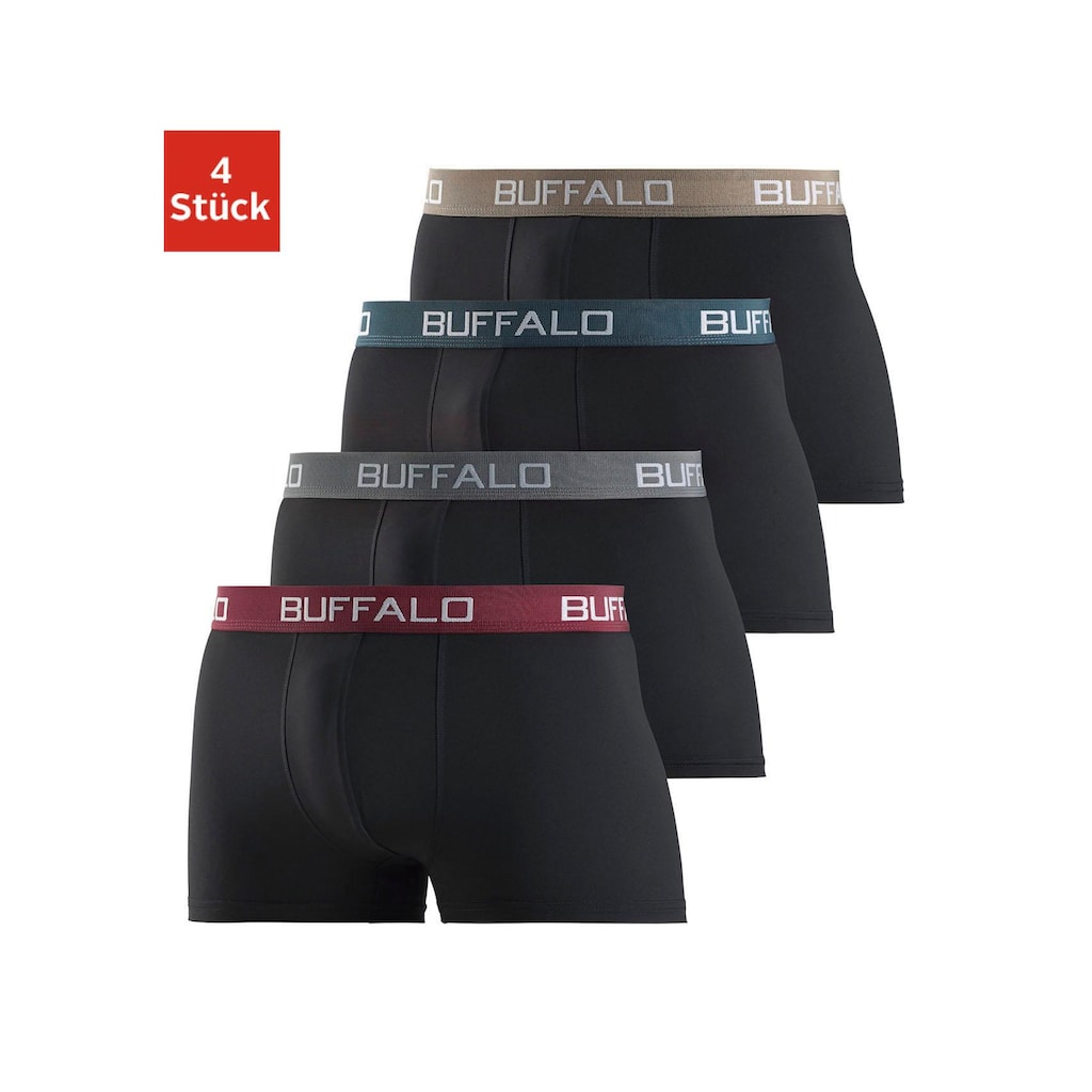 Buffalo Boxer »Boxershorts für Herren«, (Packung, 4 St.), aus Baumwoll-Mix