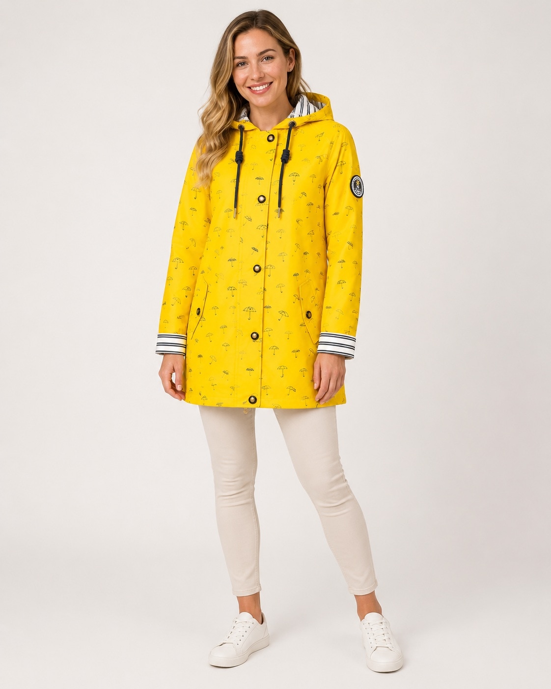 ankerglut Allwetterjacke "Friesennerz Ankerglutwolke II Regenmantel, Longjacket" mit Kapuze auch in Großen Größen erhältlich