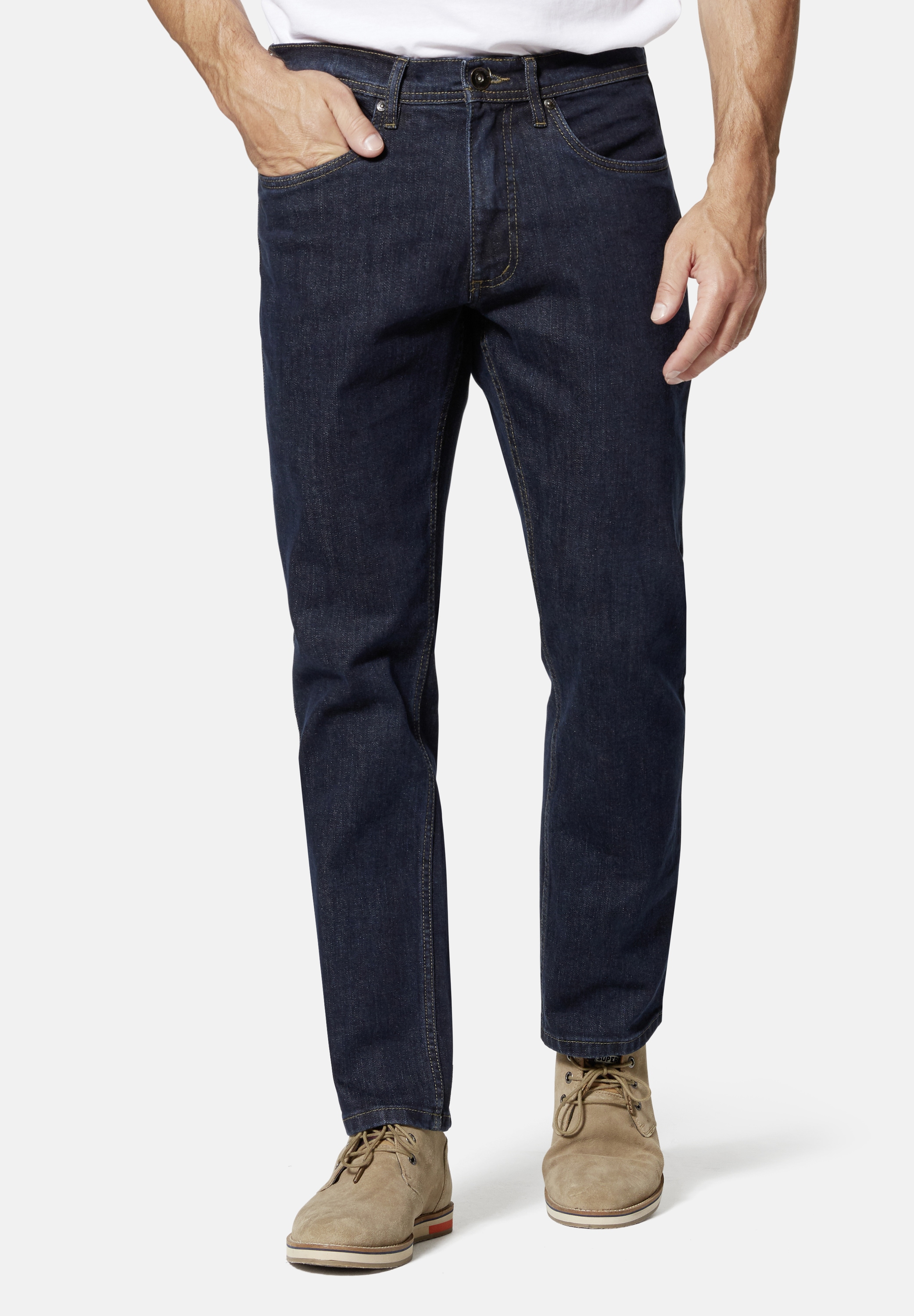Stooker Men "Frisco Denim Straight Fit Jeans" Straight Fit Casual Clean Wash Twill Coloured Comfort Flex für Herren