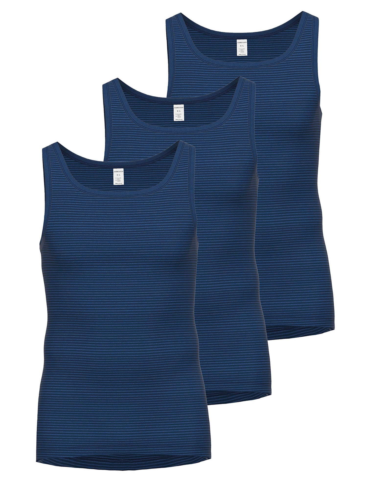 Ammann Unterhemd "3er Pack Unterhemd Day Classic / Jeans Feinripp" günstig online kaufen