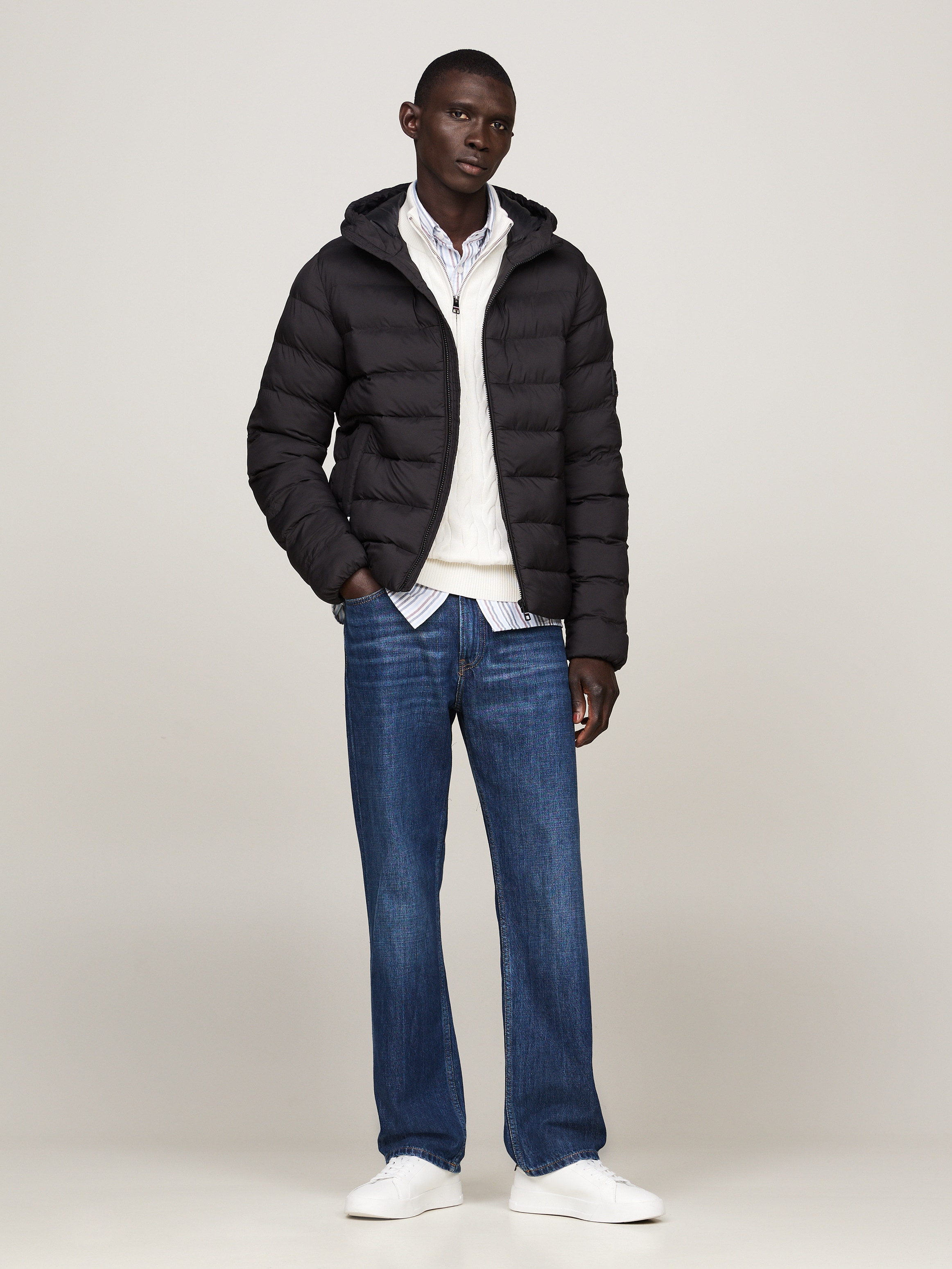 Tommy Hilfiger Steppjacke »MID WEIGHT HOODED JACKET«, mit Kapuze