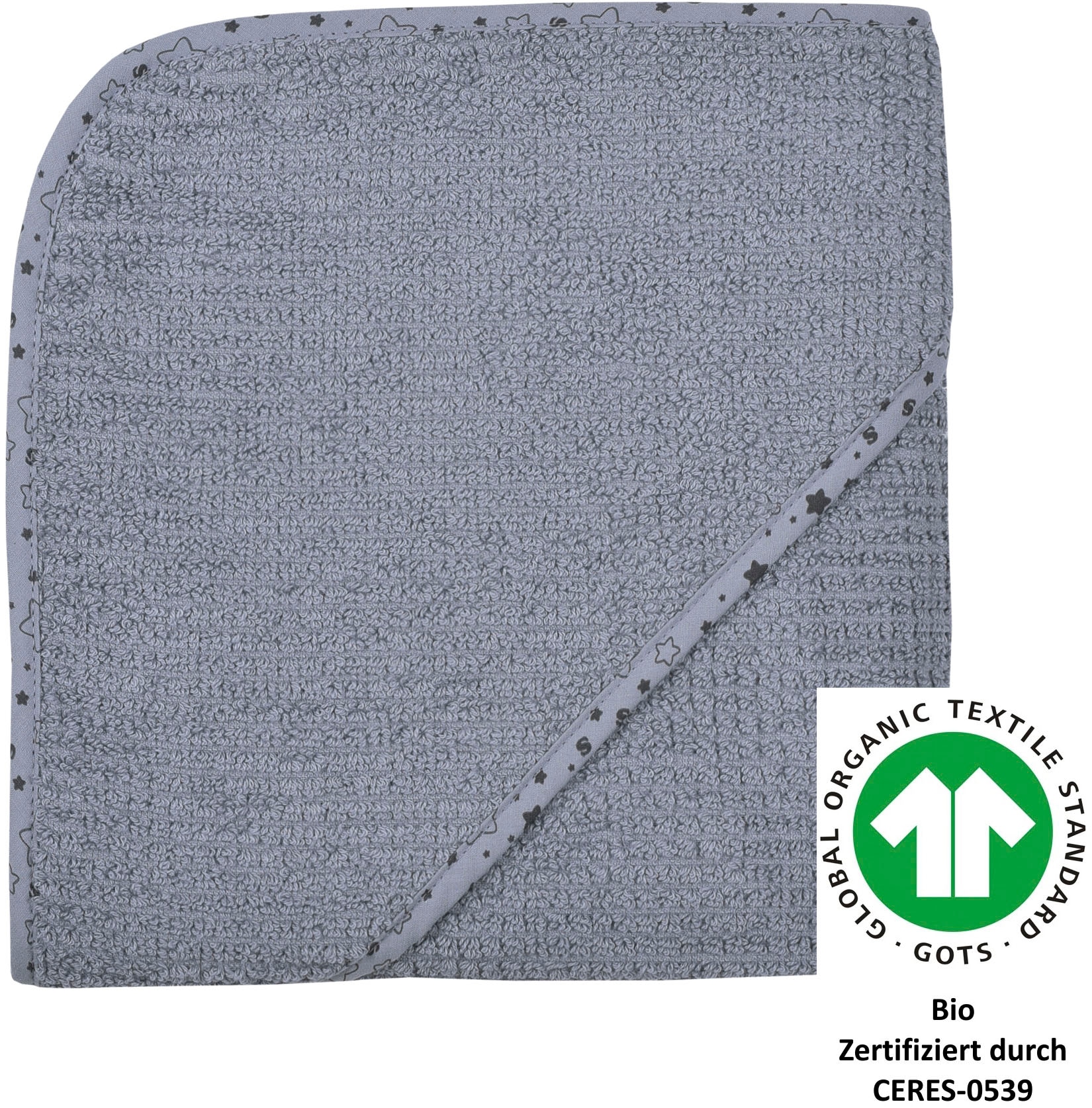 Wörner Kapuzenhandtuch "at home dunkelgrau Kapuzenbadetuch 80/80" Biobaumwo günstig online kaufen