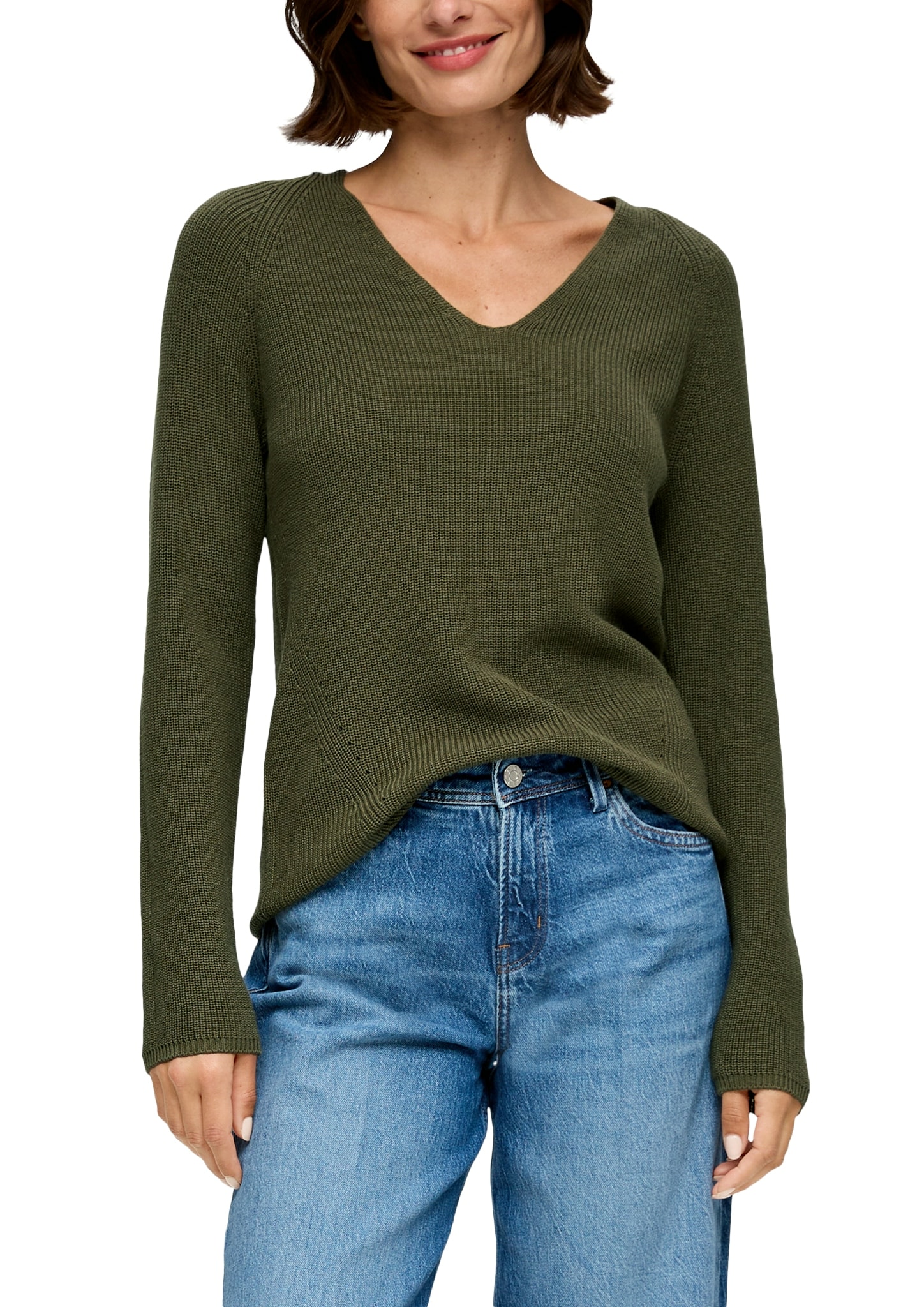 s.Oliver Strickpullover - Basic Strickpullover Damen - Pullover einfarbig-  günstig online kaufen