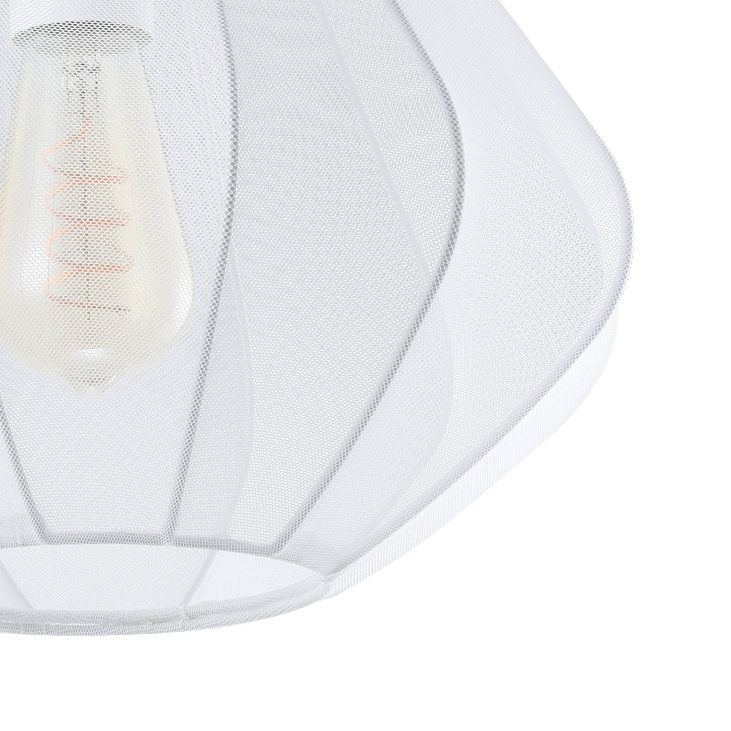 EGLO Hängeleuchte »Dolwen Hängelampe, Pendelleuchte, Esszimmerlampe Japanisch, E27, Lampe« E27 1 Stk. Hängeleuchte - H110 x Ø33,5 cm - weiß - 1X40W exkl.