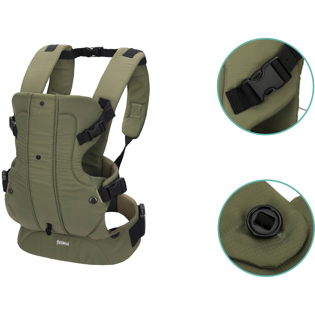 Fillikid Bauchtrage »Sport, olive«, bis 15 kg