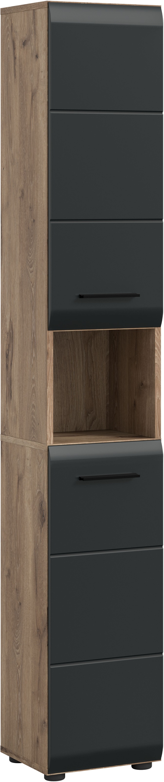 welltime Stauraumschrank 1 Stk. tlg. Florenz, Badschrank Hoch Nox Oak NB, 1 günstig online kaufen