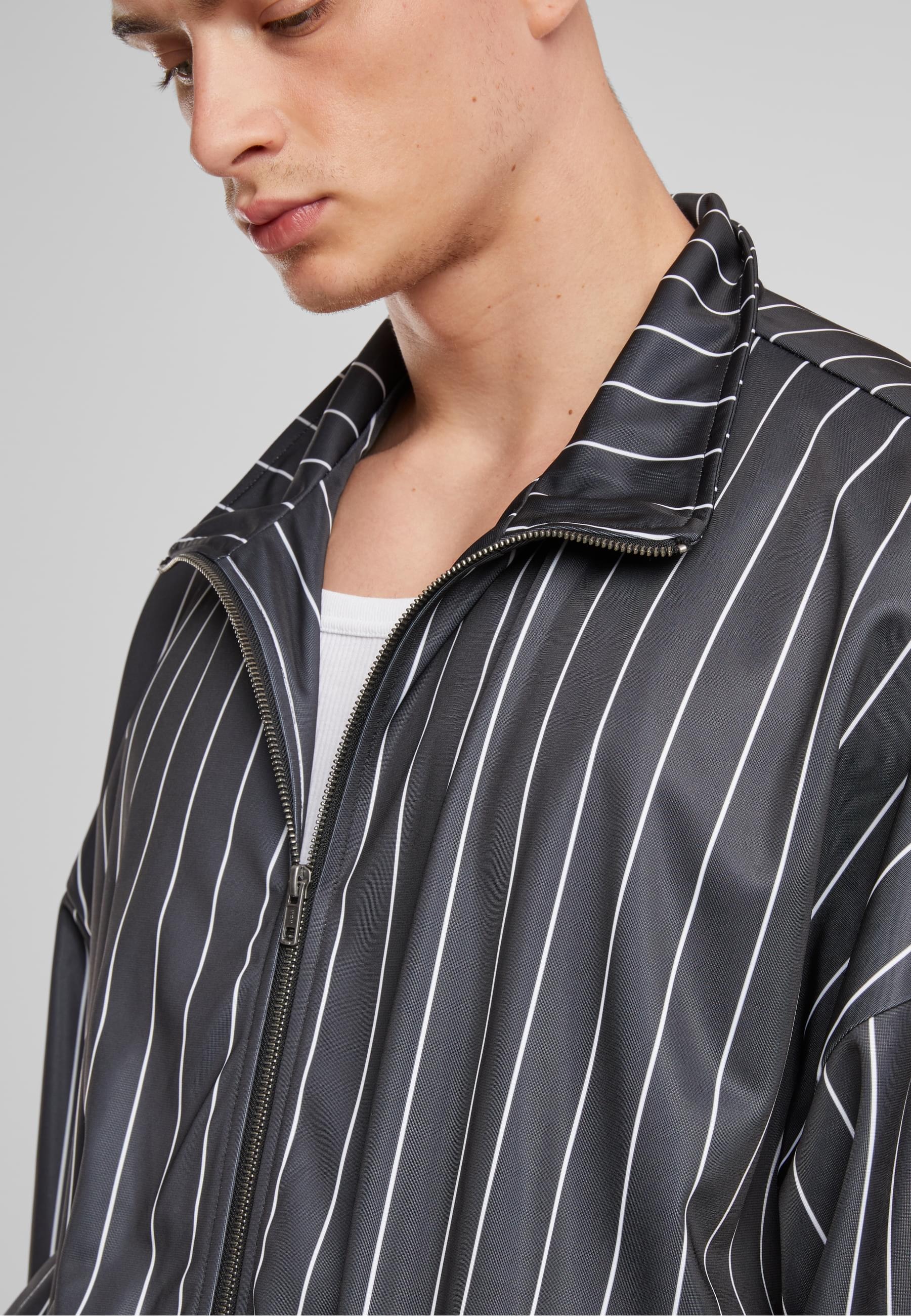 URBAN CLASSICS Trainingsjacke »Urban Classics Pinstripe Trackjacket«, (1 St.), ohne Kapuze