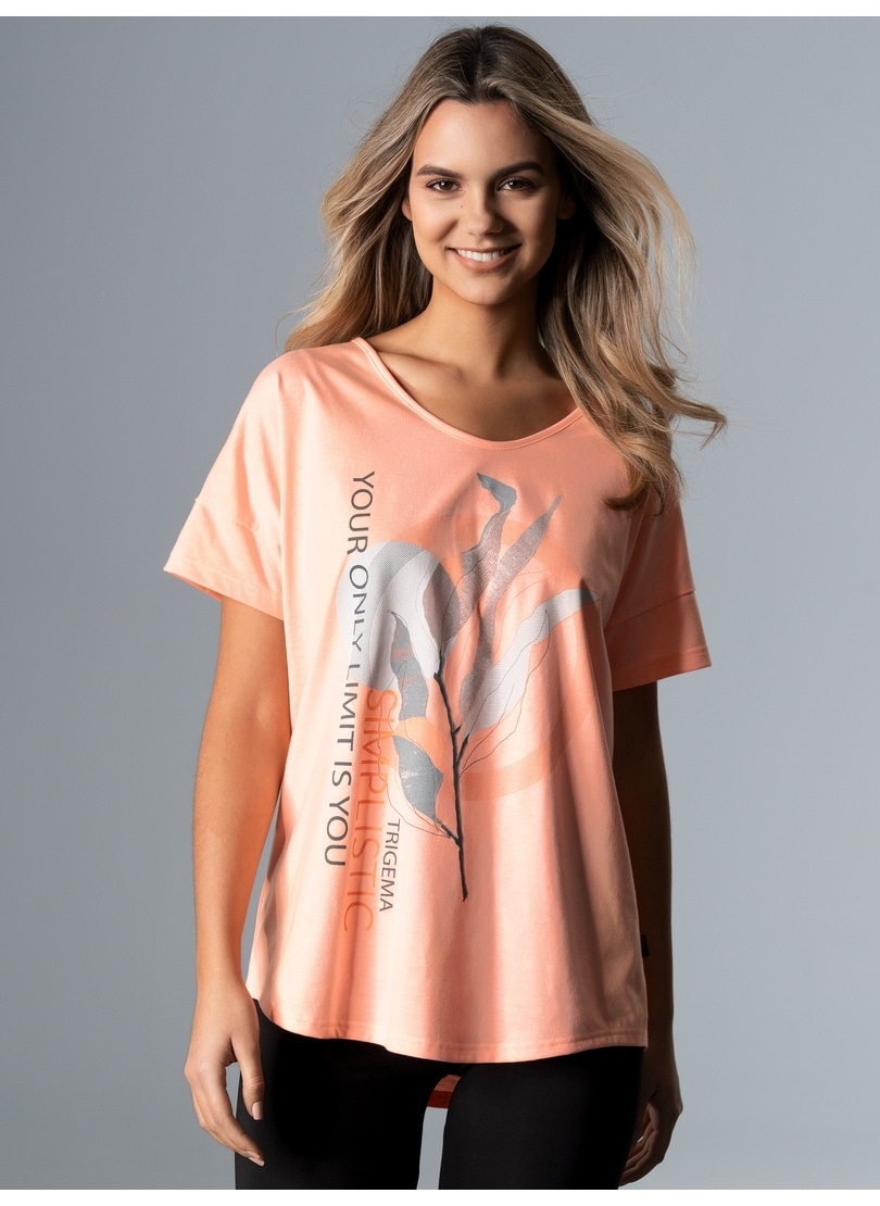 T-Shirt »TRIGEMA Oversized T-Shirt mit großem Print-Motiv«, (1 tlg.)