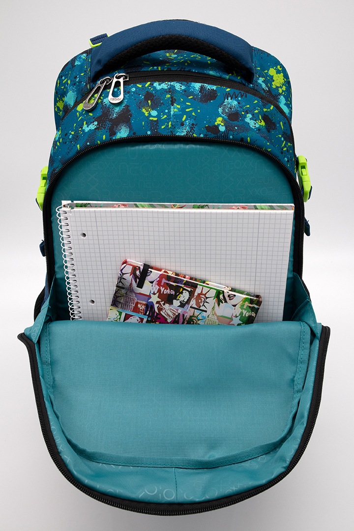neoxx Schulrucksack »Active, Petrol Extreme«, reflektierende Details, aus recycelten PET-Flaschen