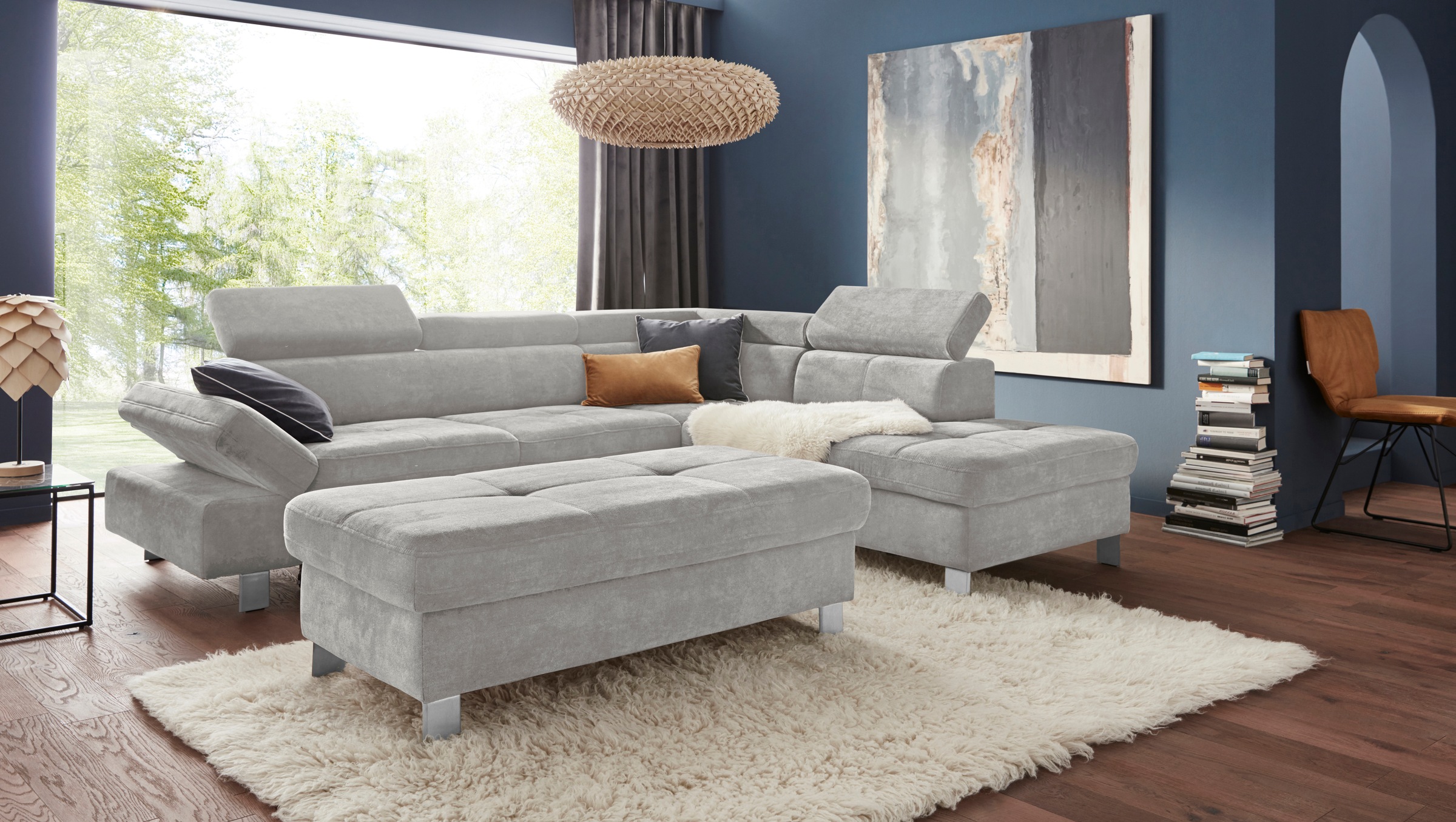 exxpo - sofa fashion Ecksofa "Fiji, L-Form" mit Kopf- bzw. Rückenverstellun günstig online kaufen