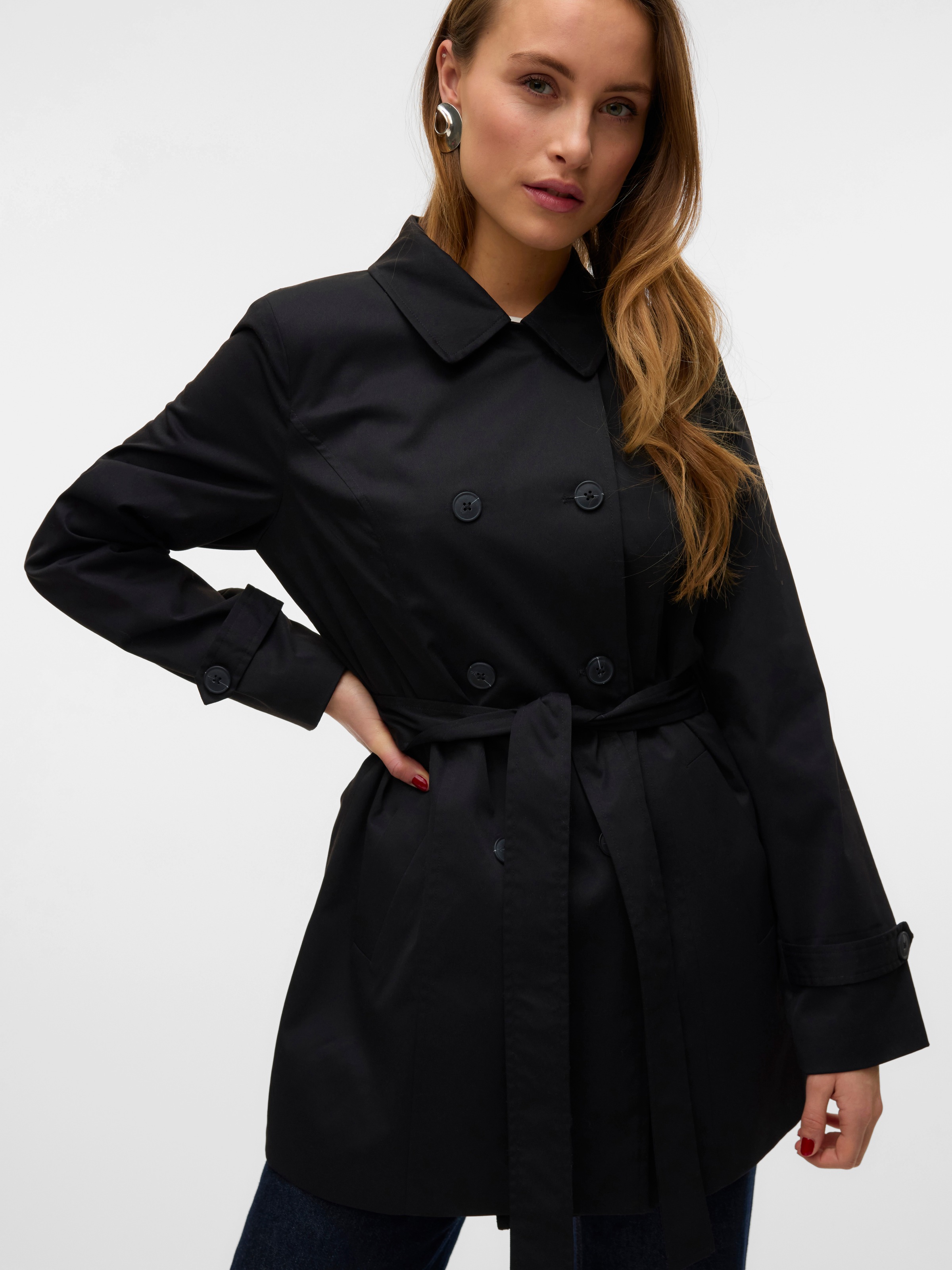Vero Moda Trenchcoat "VMCHELSEA OLIVIA TRENCHCOAT NOOS" kurzer 2-Reiher mit günstig online kaufen