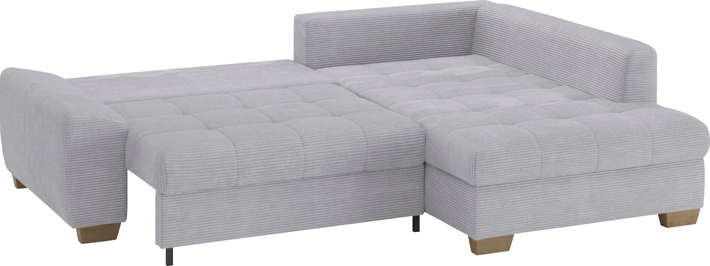 Mr. Couch Ecksofa »Nikita II, L-Form, bis 140kg pro Sitzplatz belastbar«, mit Kaltschaumpolsterung, wahlweise mit Bett und Bettkasten