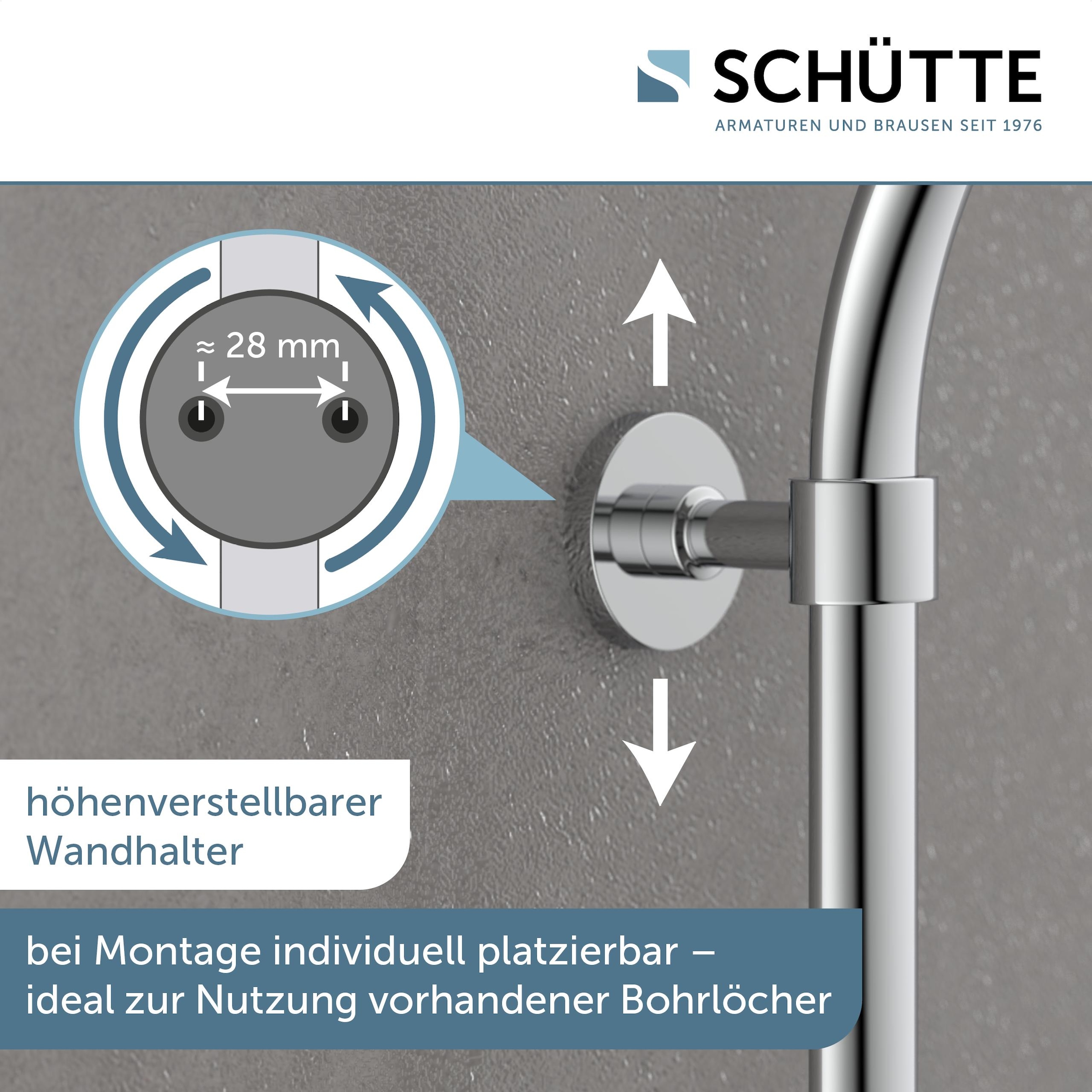 Schütte Duschsäule »MADURA FRESH«, inkl. Wasserspardichtung, Sicherheitssperre, Antikalk, höhenverstellb.