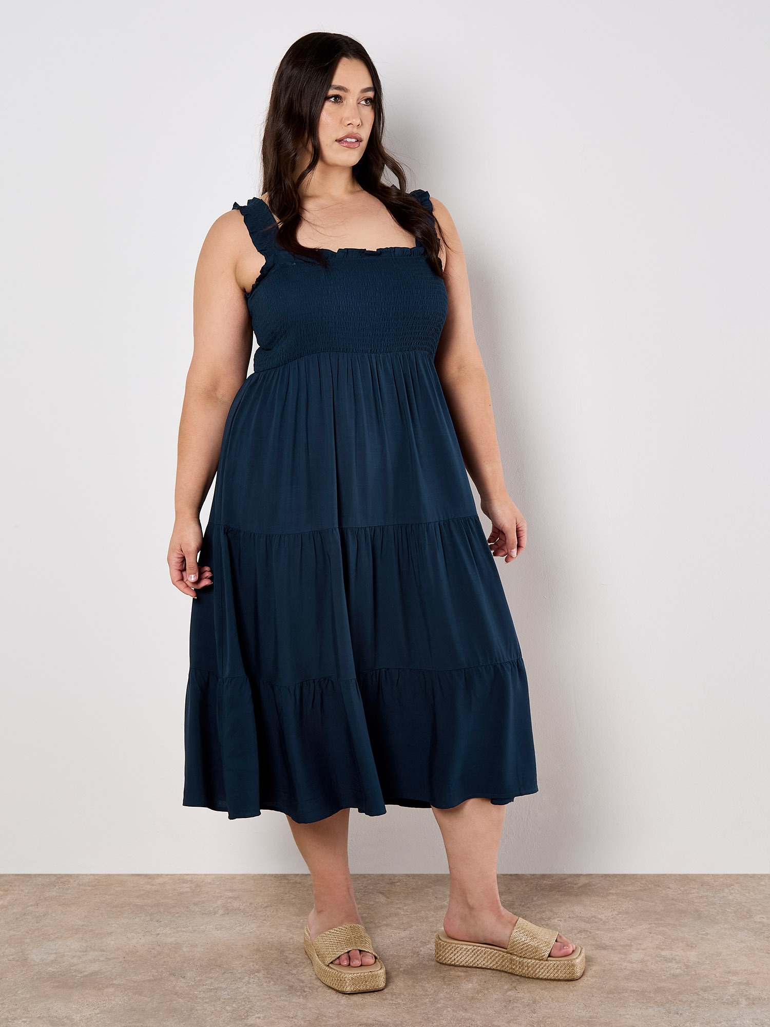 Apricot Midikleid »Midikleid« mit Smockdetails