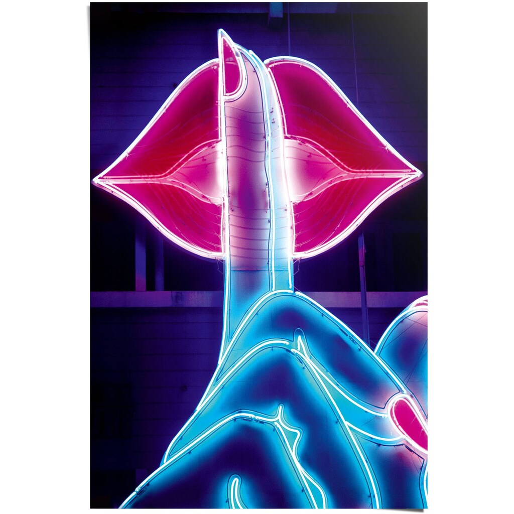 Reinders! Poster »Neon Lips«, (1 St.)