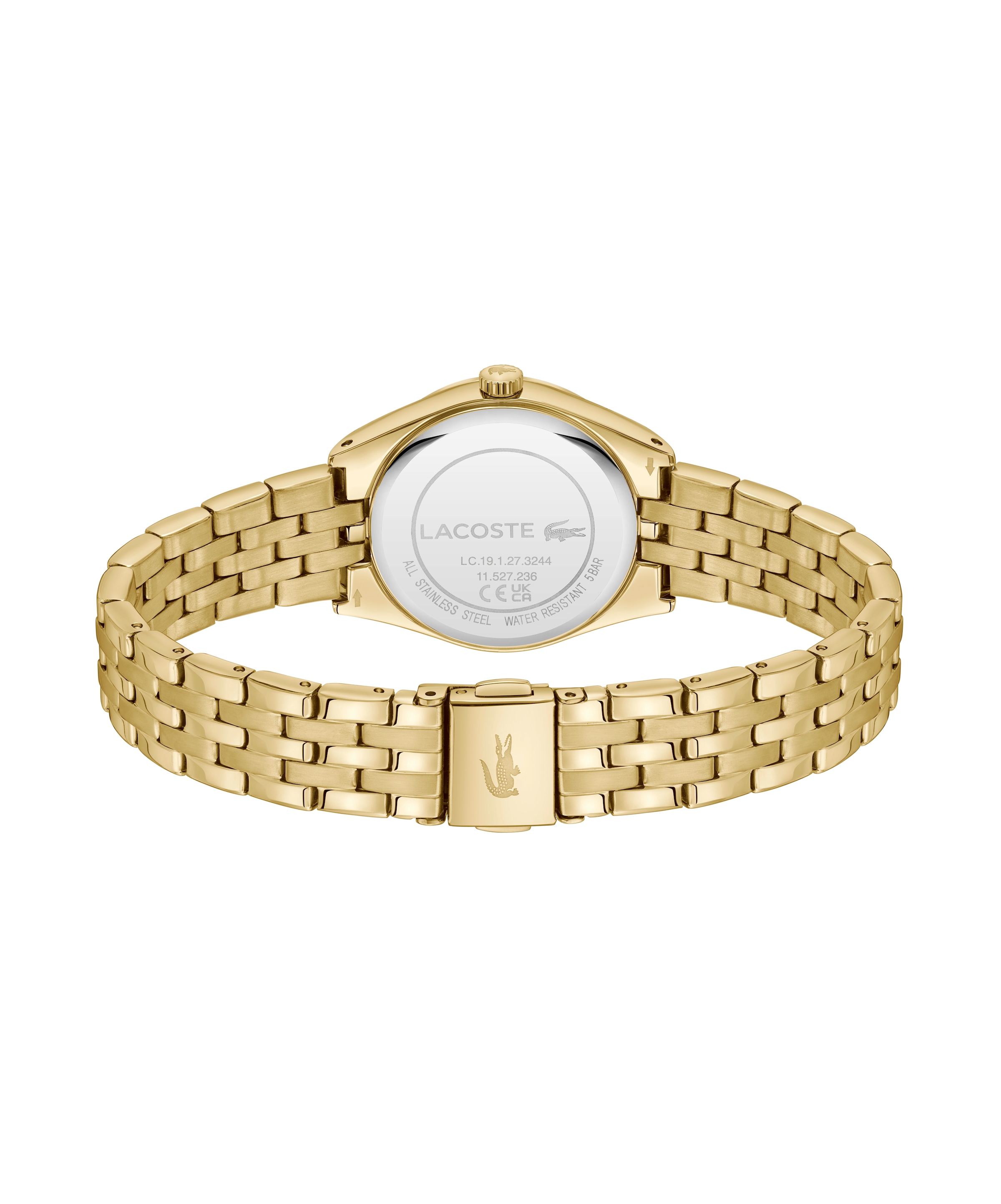 Lacoste Quarzuhr »LACOSTE PARISIENNE« Armbanduhr, Damenuhr, Edelstahlarmband, analog, Glaskristalle