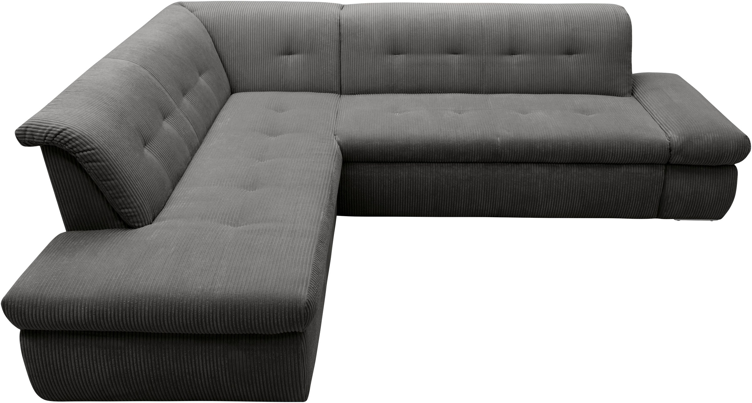 DOMO collection Ecksofa »Moric L-Form«, wahlweise mit Bettfunktion und Armlehnenverstellung, auch in Cord