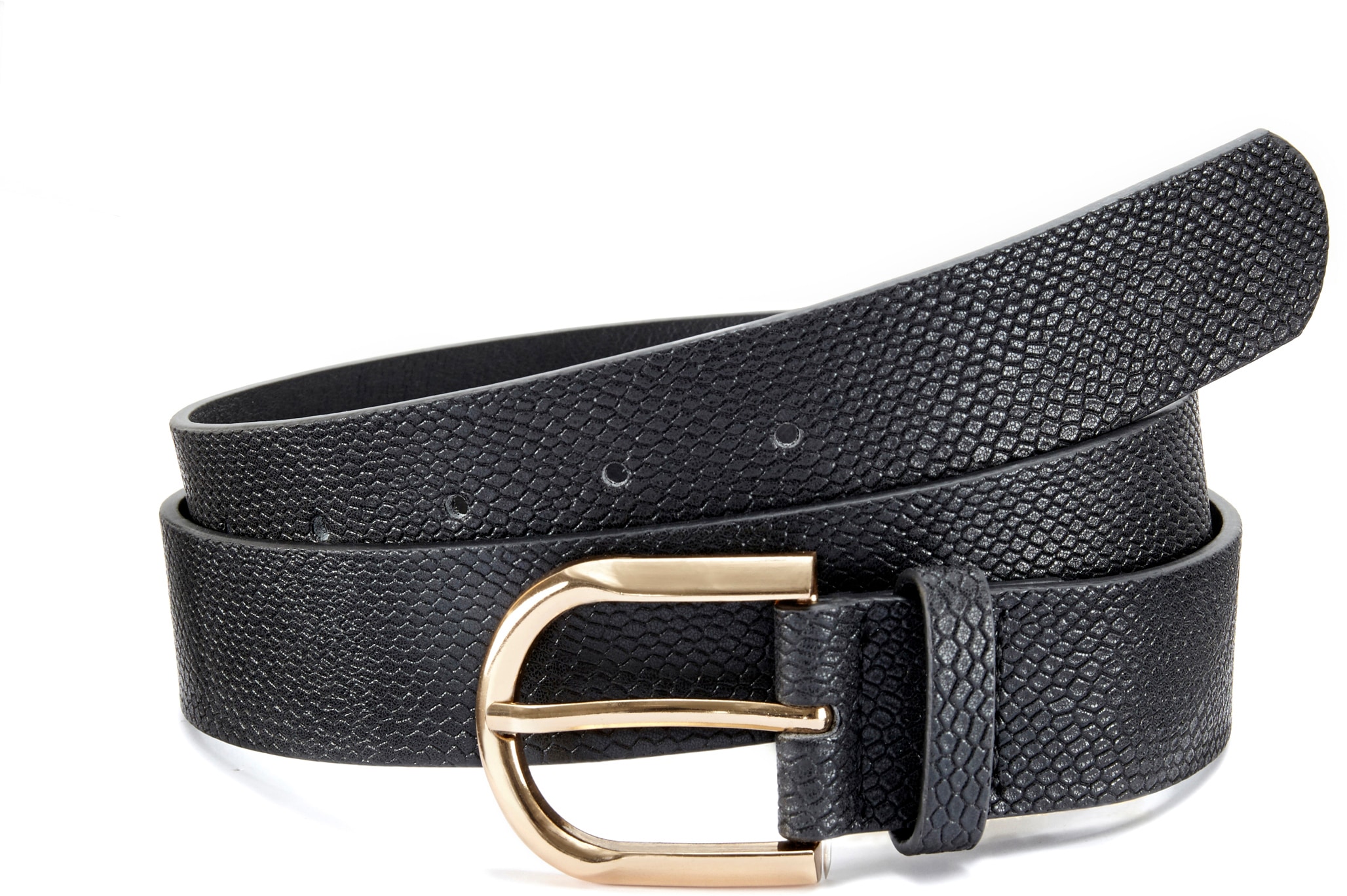 LASCANA Hüftgürtel "Hosengürtel, Gürtel, Jeansgürtel, Anzuggürtel" im modernen Metallic Animal-Look