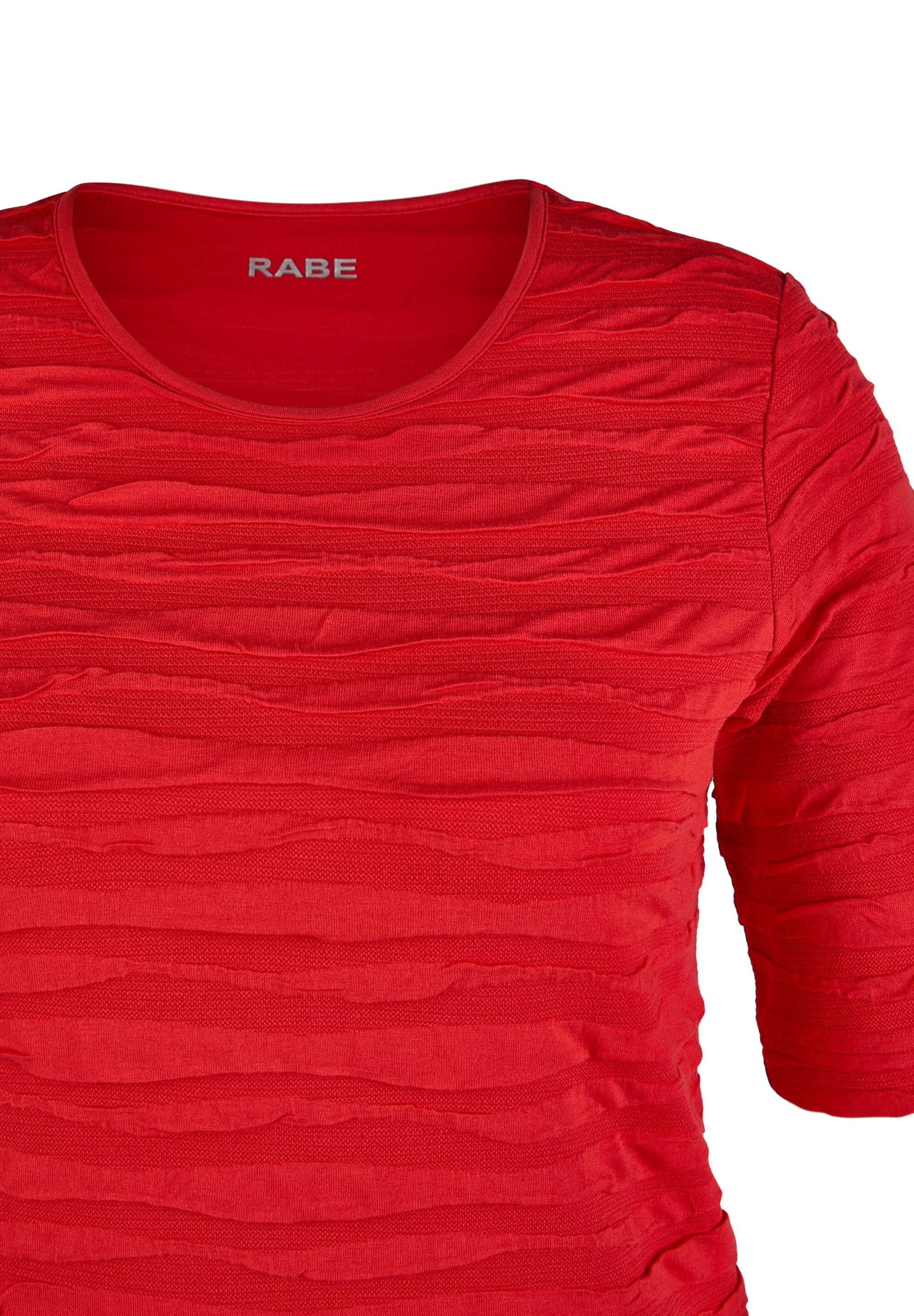 Rabe Rundhalsshirt, im Crinkle-Look