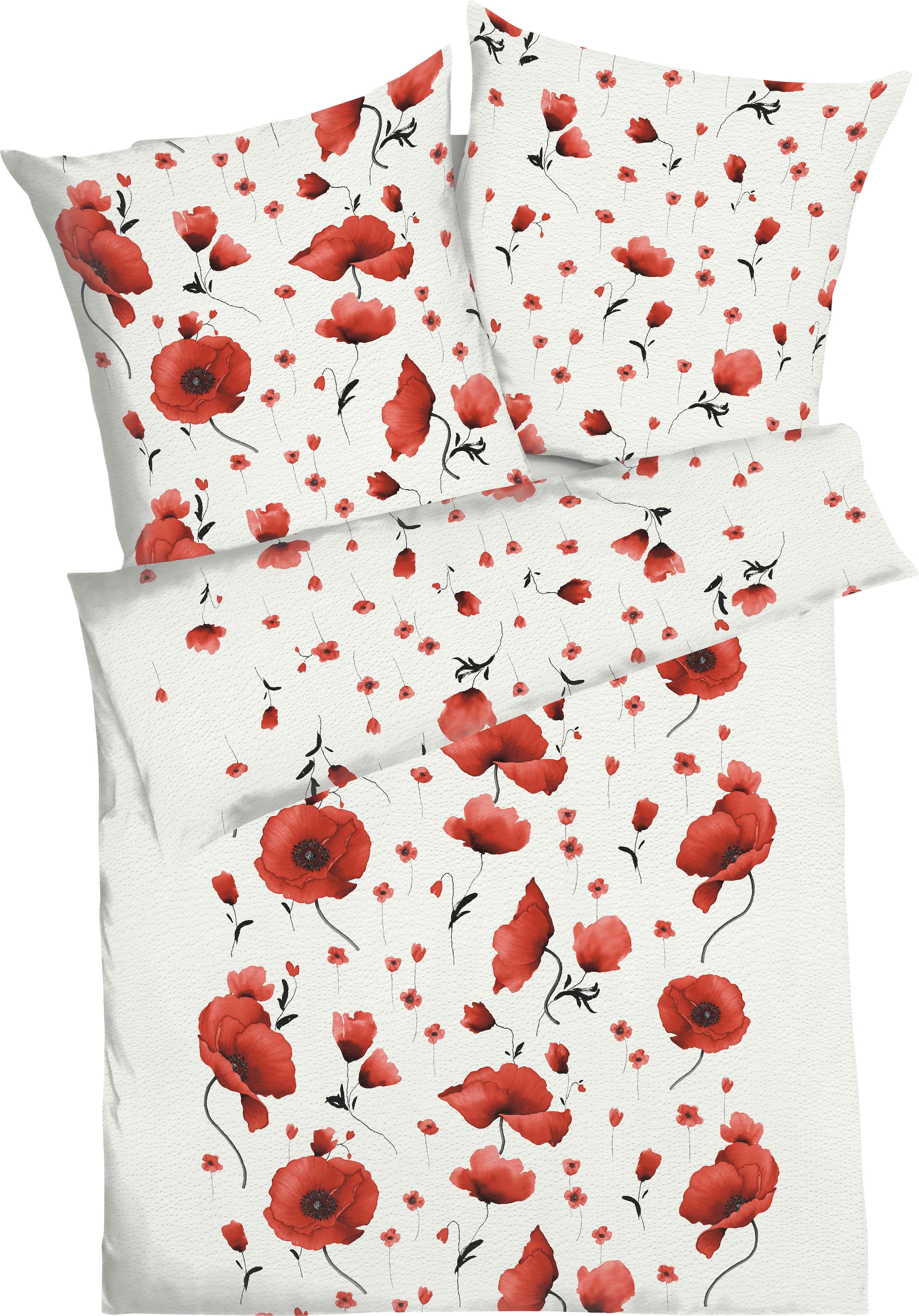 Kaeppel Bettwäsche "Scarlett Poppies" 2 Stk. tlg. mit großen Mohnblumen günstig online kaufen