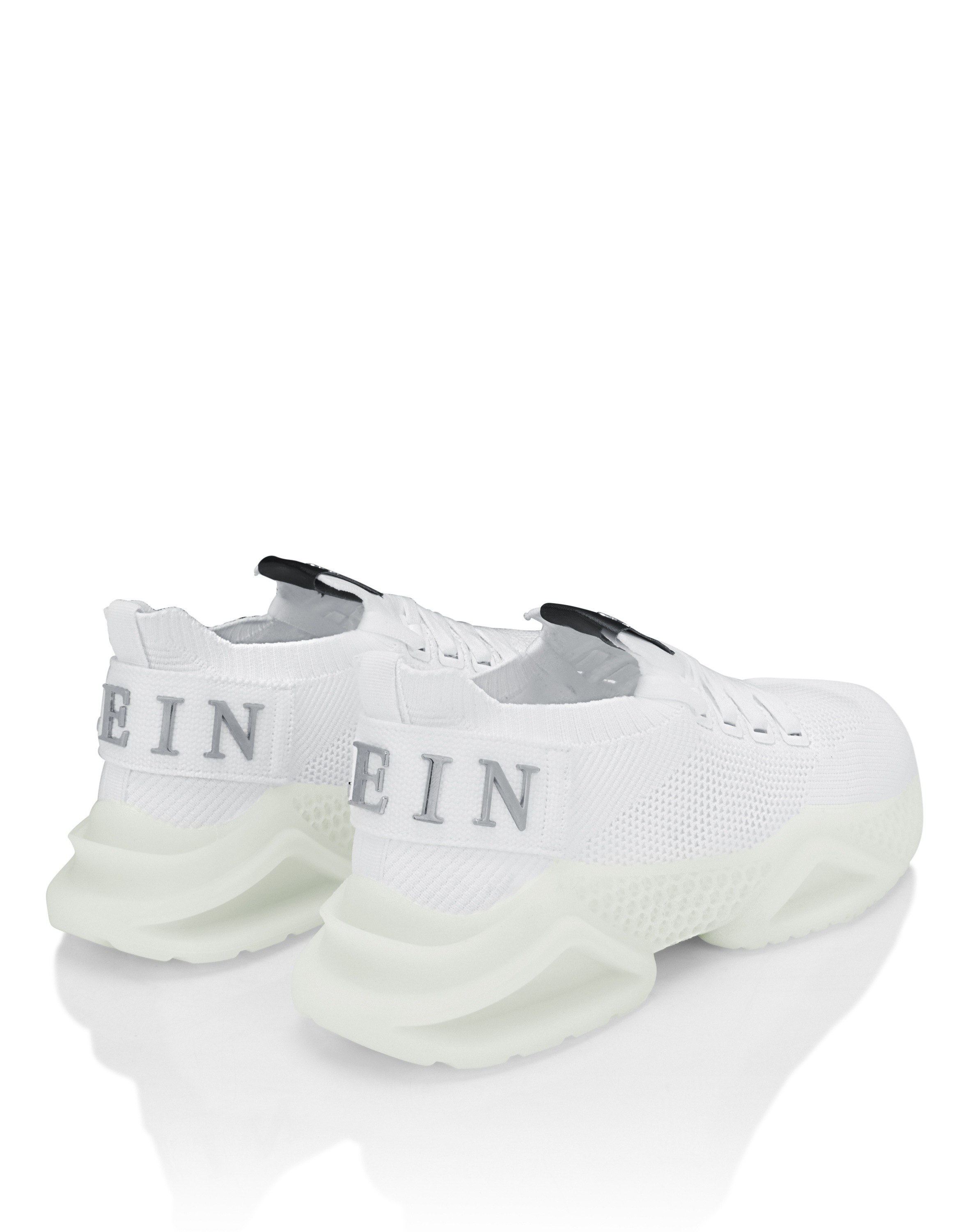 Sneaker PHILIPP PLEIN "Iconic Plein", Damen, Gr. 46, Normalschaft, 0101, weiß, weiß, Schuhe Sneaker 3
