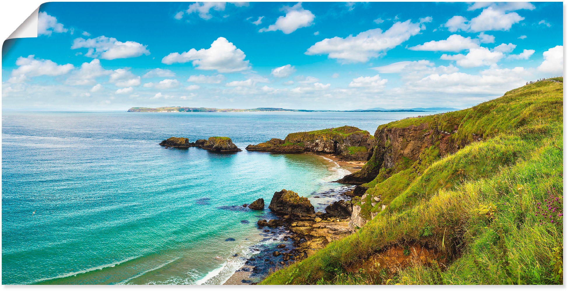 Artland Wandbild »Küstenweg in Carrick-a-Rede«, Größen in Leinwandbild, | als Poster BAUR (1 verschied. Gewässer, St.)