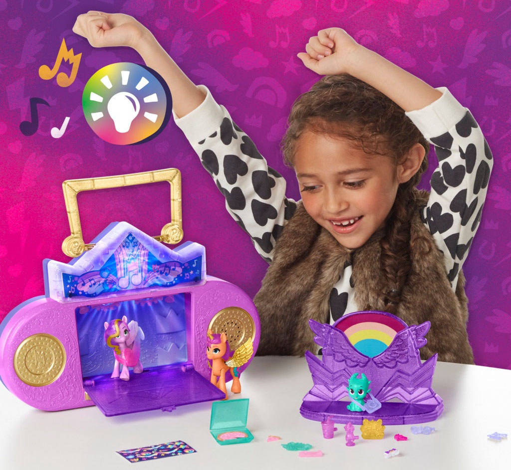 Hasbro Spielwelt »My Little Pony Zaubermelodie Radio«, mit Spielfiguren Sunny, Pipp und Sparky