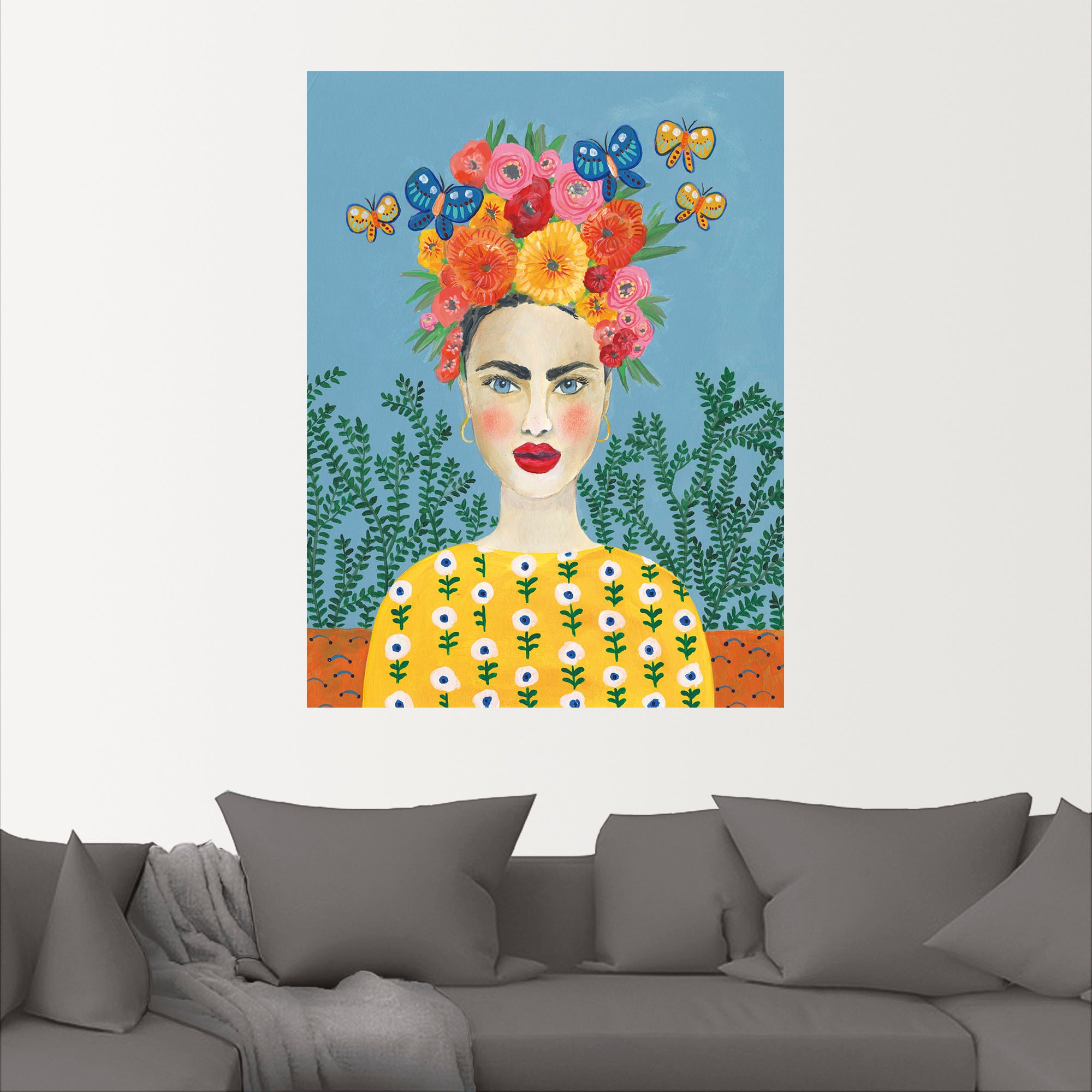 Artland Wandbild "Frida-Kopfschmuck I", Bilder von Frauen, (1 St.), als Lei günstig online kaufen