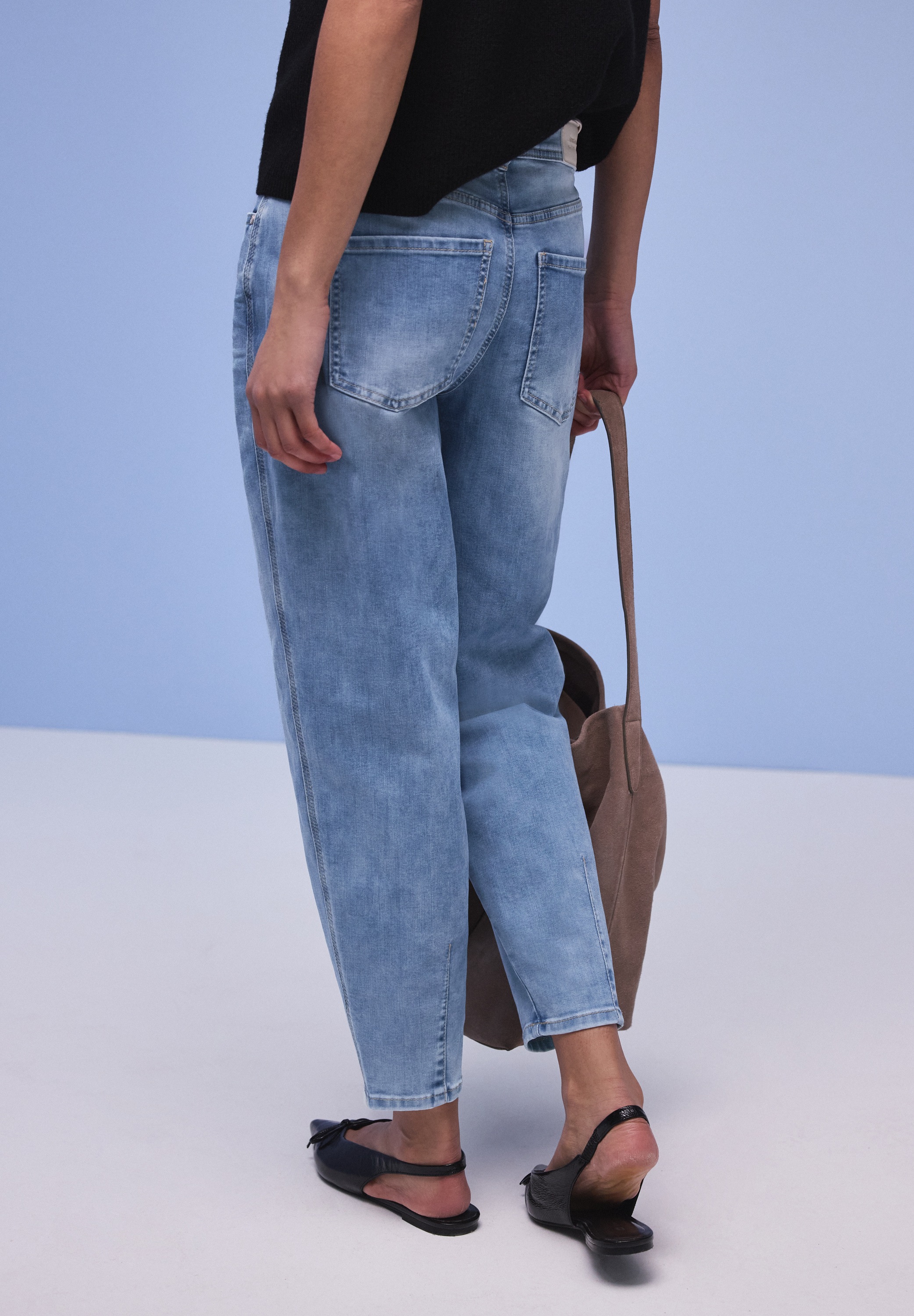 STREET ONE Loose-fit-Jeans "Style KARLIE" Barrel Legs, mit Viskose und Stre günstig online kaufen