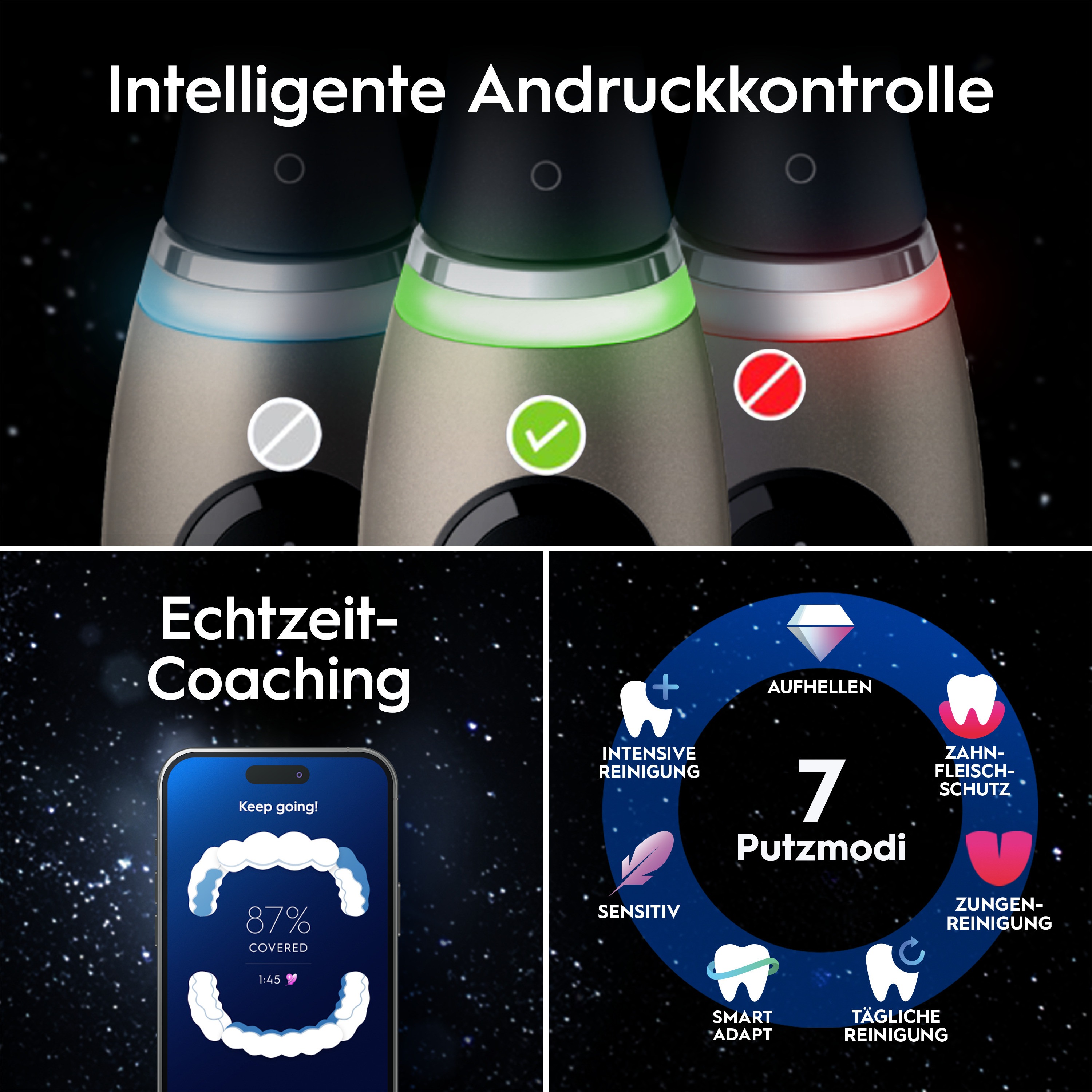 Thumbnail - Oral-B Elektrische Zahnbürste "iO Series 10" 1 Stk. Aufsteckbürsten inkl. 1 Aufsteckbürste, iO Sense Schnellladestation,...