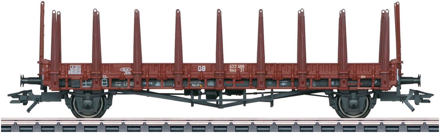 MÄRKLIN Kinder Güterwagen "Märklin Güterwagen Rms 31 - 46660", braun, Kunststoff, Metall, B:3,5cm H:5cm L:13,9cm, Modelleisenbahn-Fahrzeuge, Made in