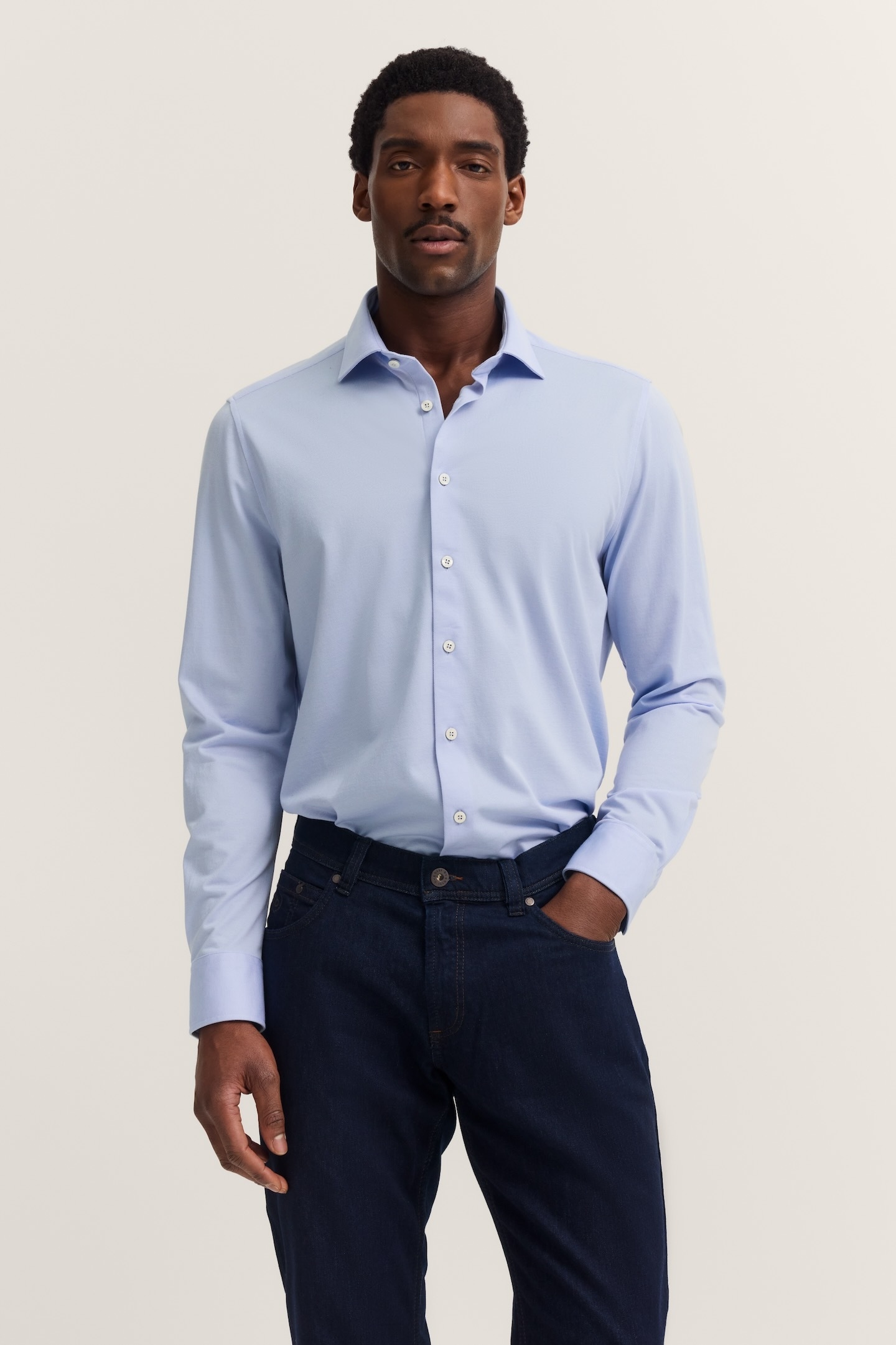 bugatti Langarmhemd "Modern Fit", mit Kent-Kragen und Stretch-Funktion günstig online kaufen