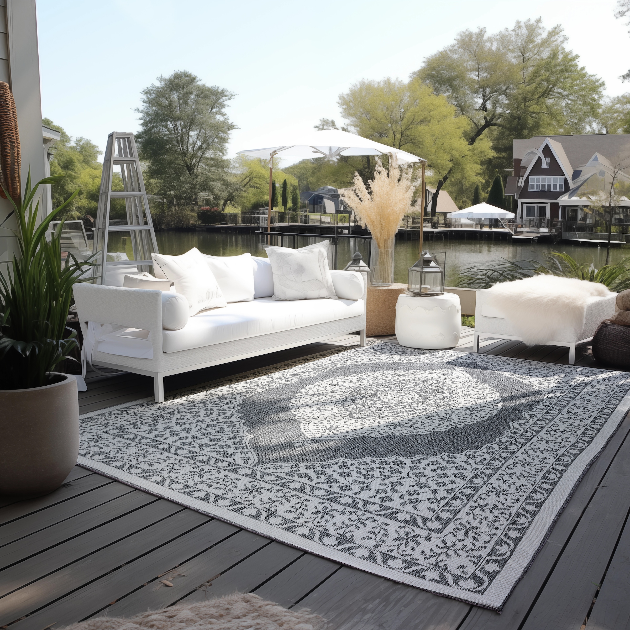 ELLE DECORATION »Meekly, In-& und Flachgewebe, Teppich rechteckig, Outdoor«, Outdoor, Balkon, | BAUR Modern, Wendeteppich, Wohnzimmer In