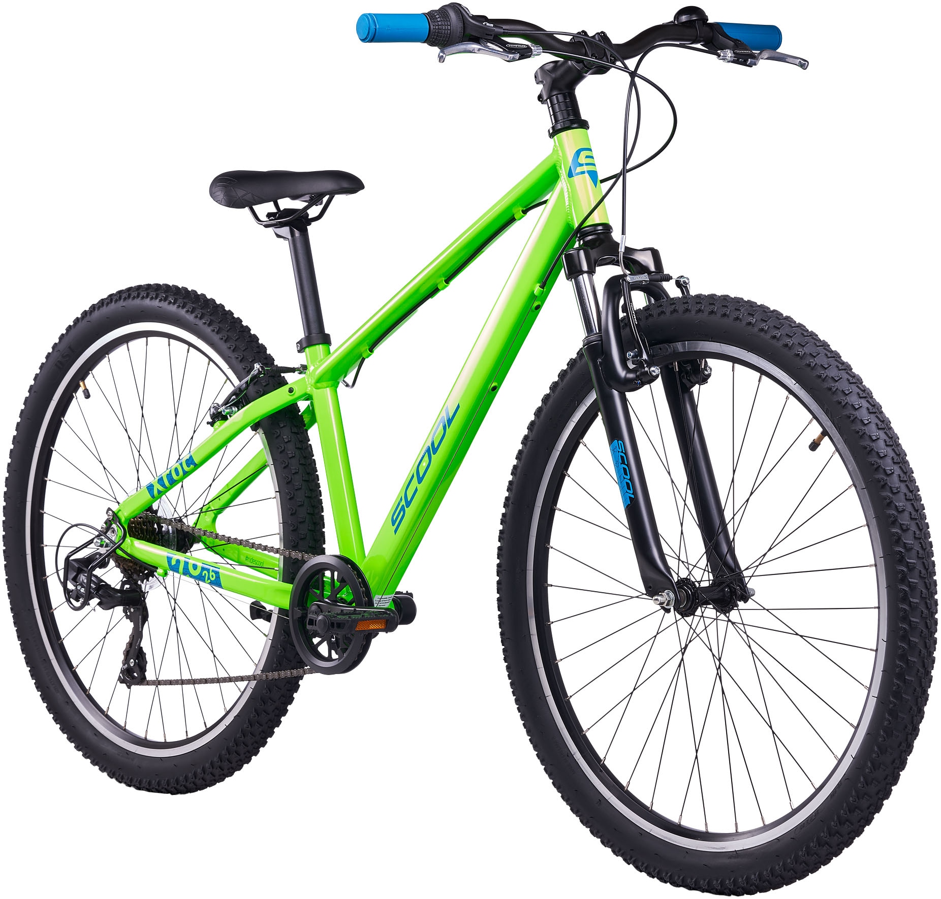 S’COOL Jugendfahrrad »S'COOL Xroc Pro 26-K7 Neon Green/Ocean« 7 Gang Shimano Kettenschaltung