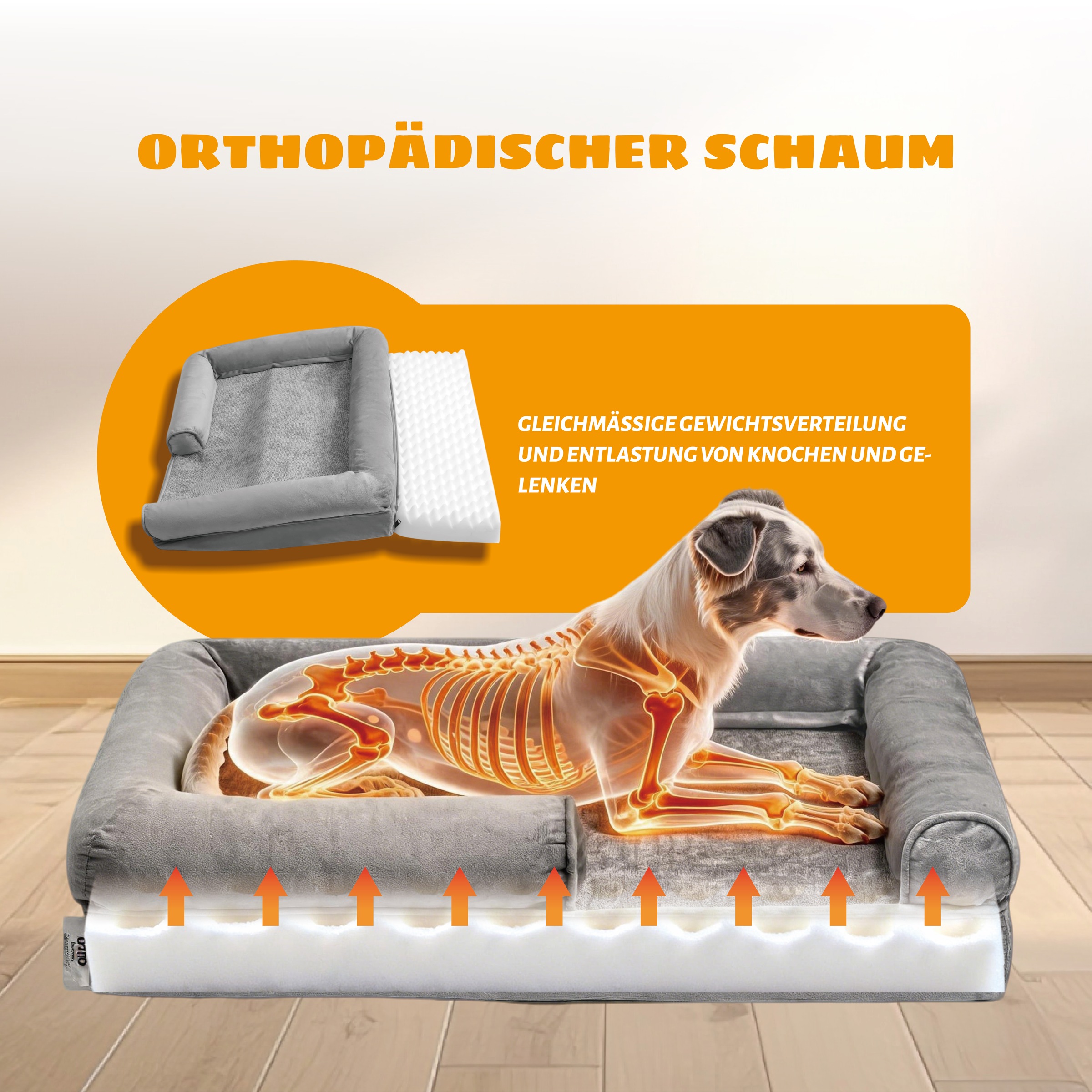 OTTO home Hundebett »Dreamy« Orthopädischer Komfort für erholsamen Schlaf