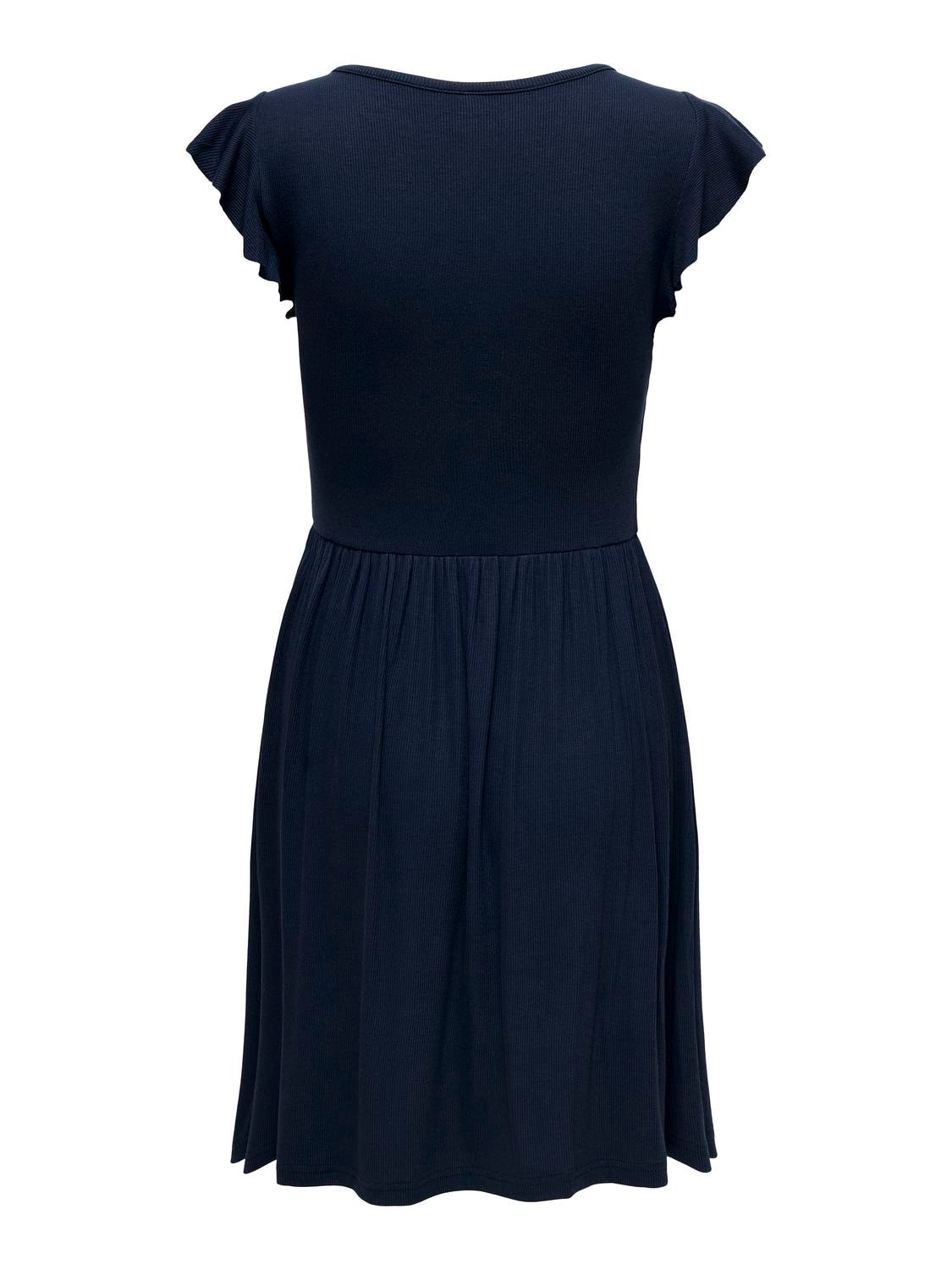 ONLY Jerseykleid »ONLBELIA S/L DRESS JRS« Viskosemischung, regular fit, V-Ausschnitt