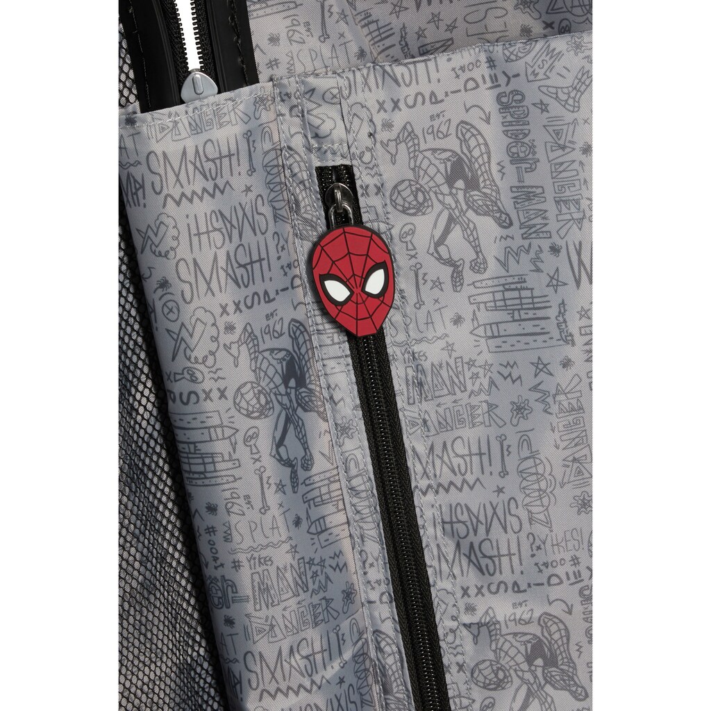 American Tourister® Hartschalen-Trolley »Wavebreaker, spiderman sketch, 55 cm«, 4 Rollen, enthält recyceltes Material