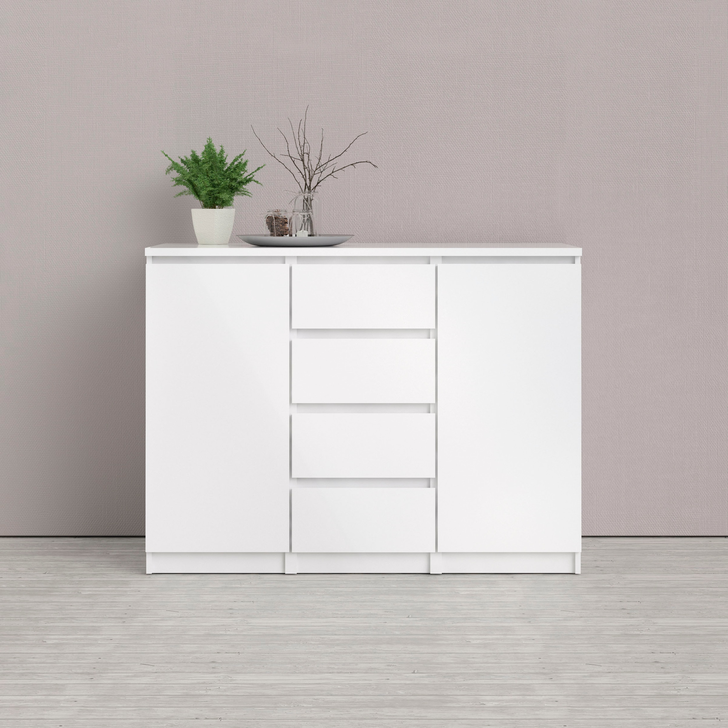 INOSIGN Kommode "Naia, Sideboard, 4 Schubladen, 2 Türen, Aufbewahrung, grif günstig online kaufen