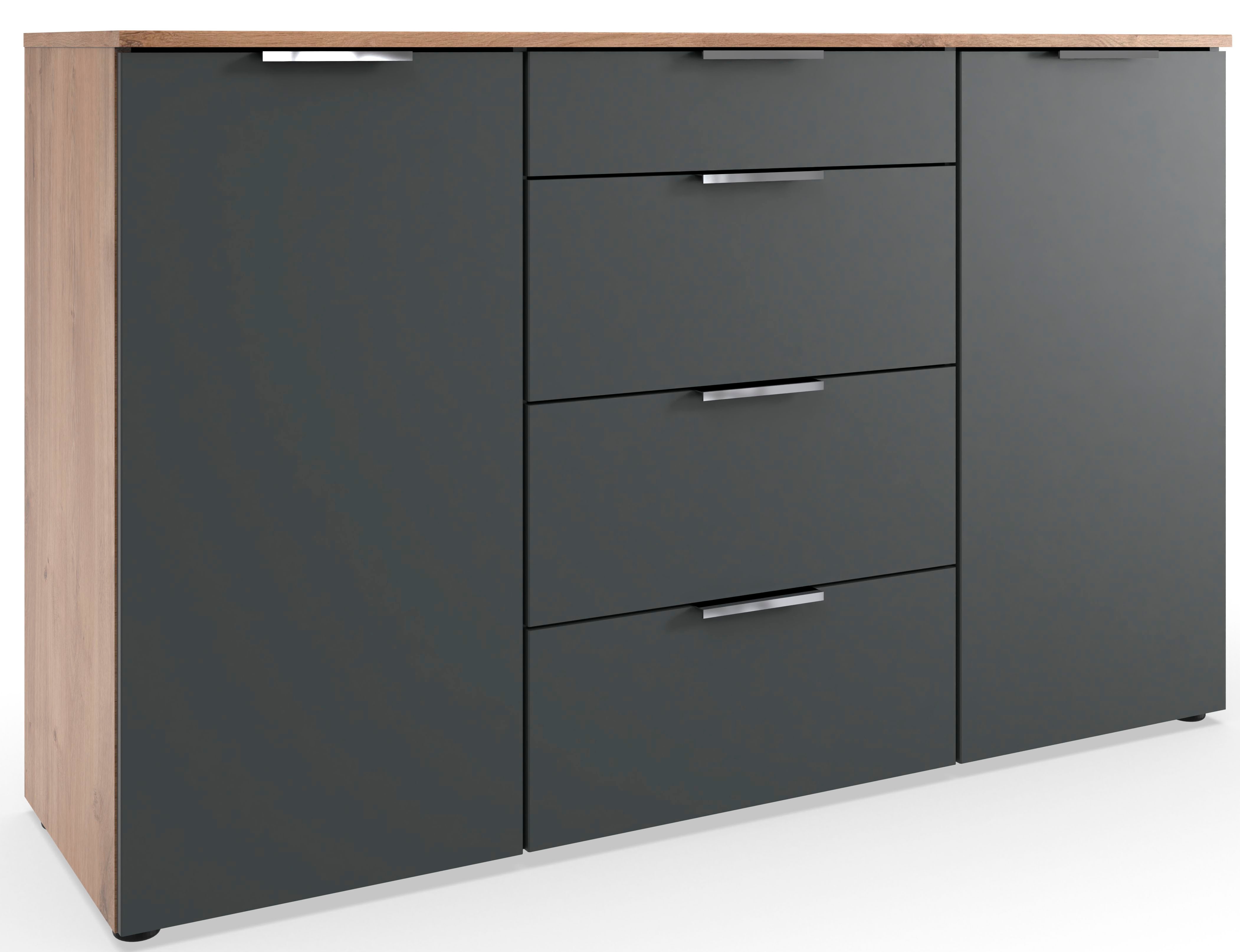 Wimex "Level by fresh to go" 2-türig, mit 4 Schubladen und soft-close Funktion, 135cm breit