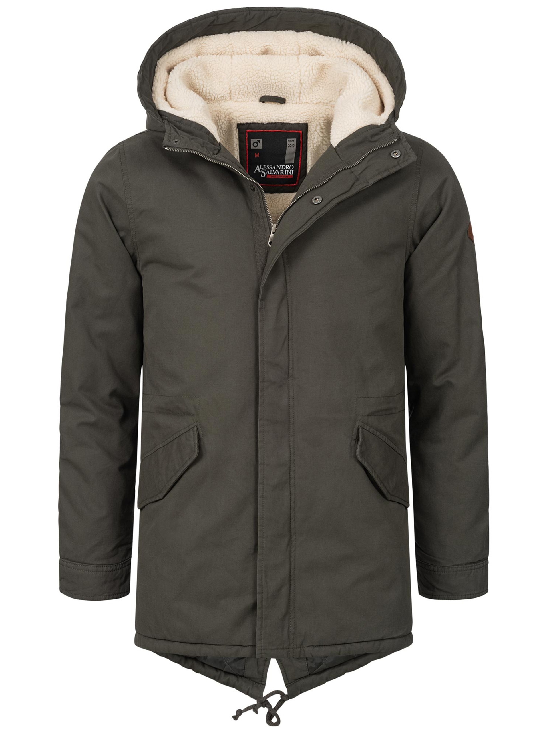 Alessandro Salvarini Winterjacke »ASMauro«, mit warmem Teddyfell