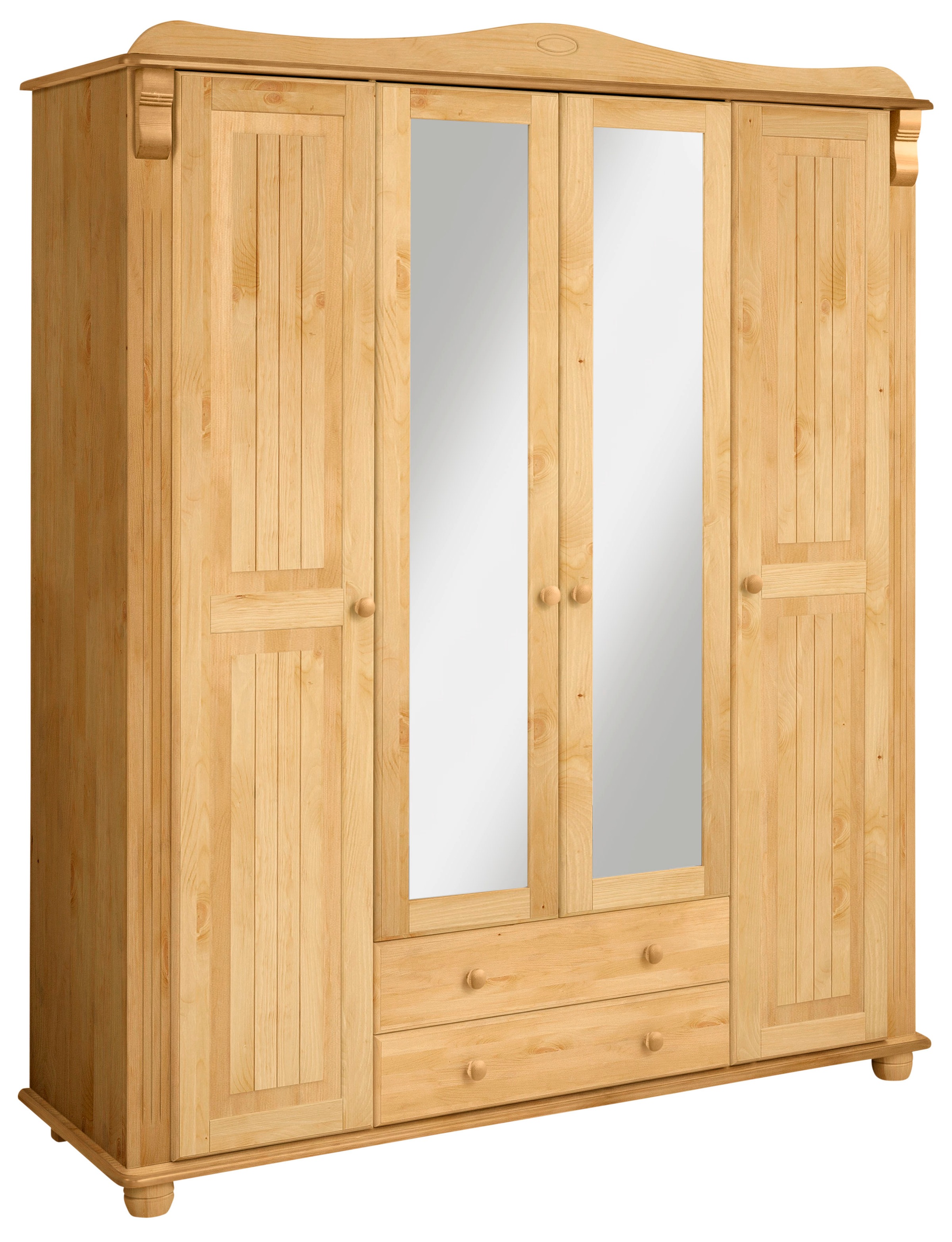 OTTO home Kleiderschrank "Adele" Massive Kiefer,Spiegel; Landhausstil