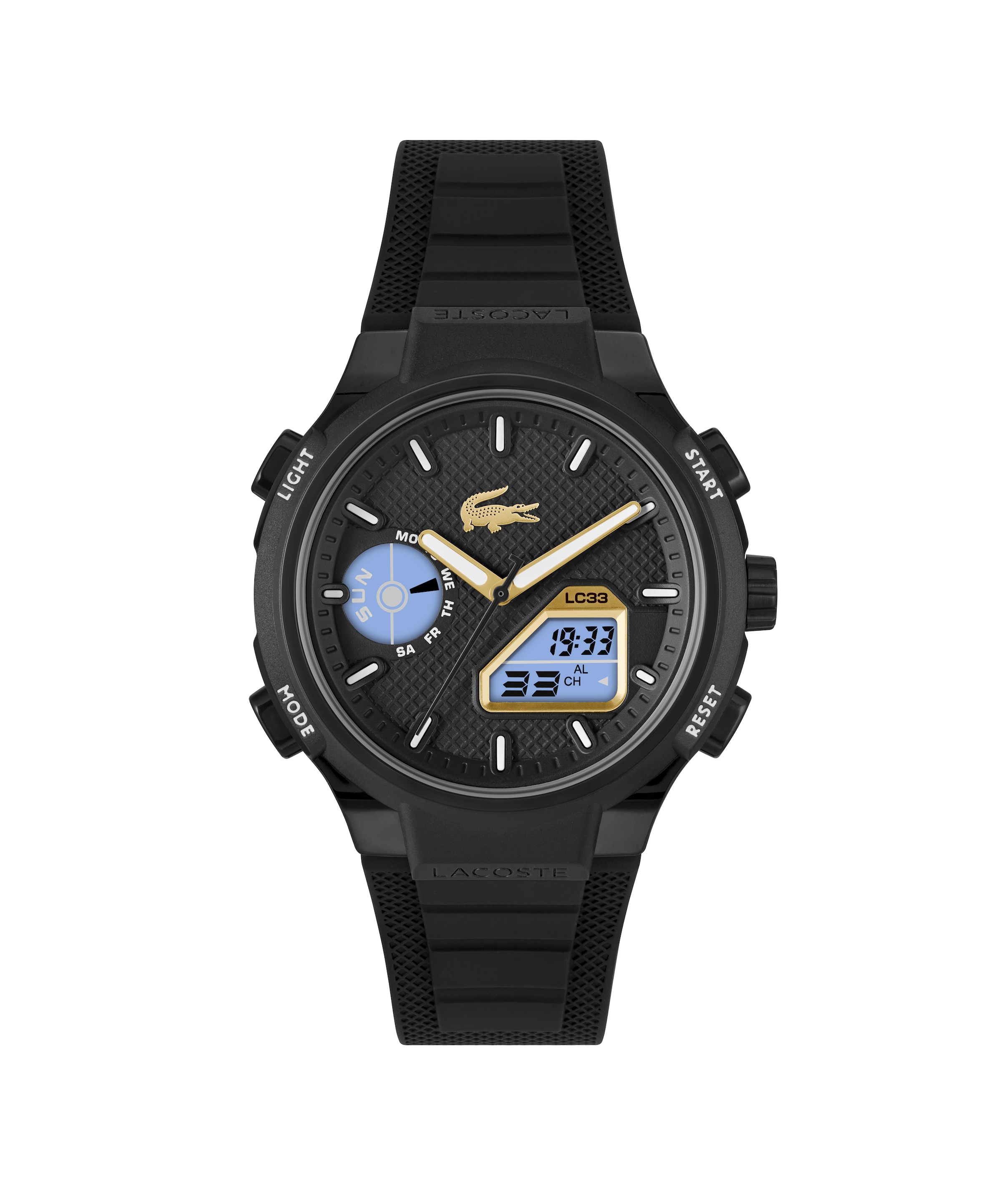 Lacoste Quarzuhr »LC33« Quarzuhr, Armbanduhr, Herrenuhr, Silikonarmband, analog, digital, Tag