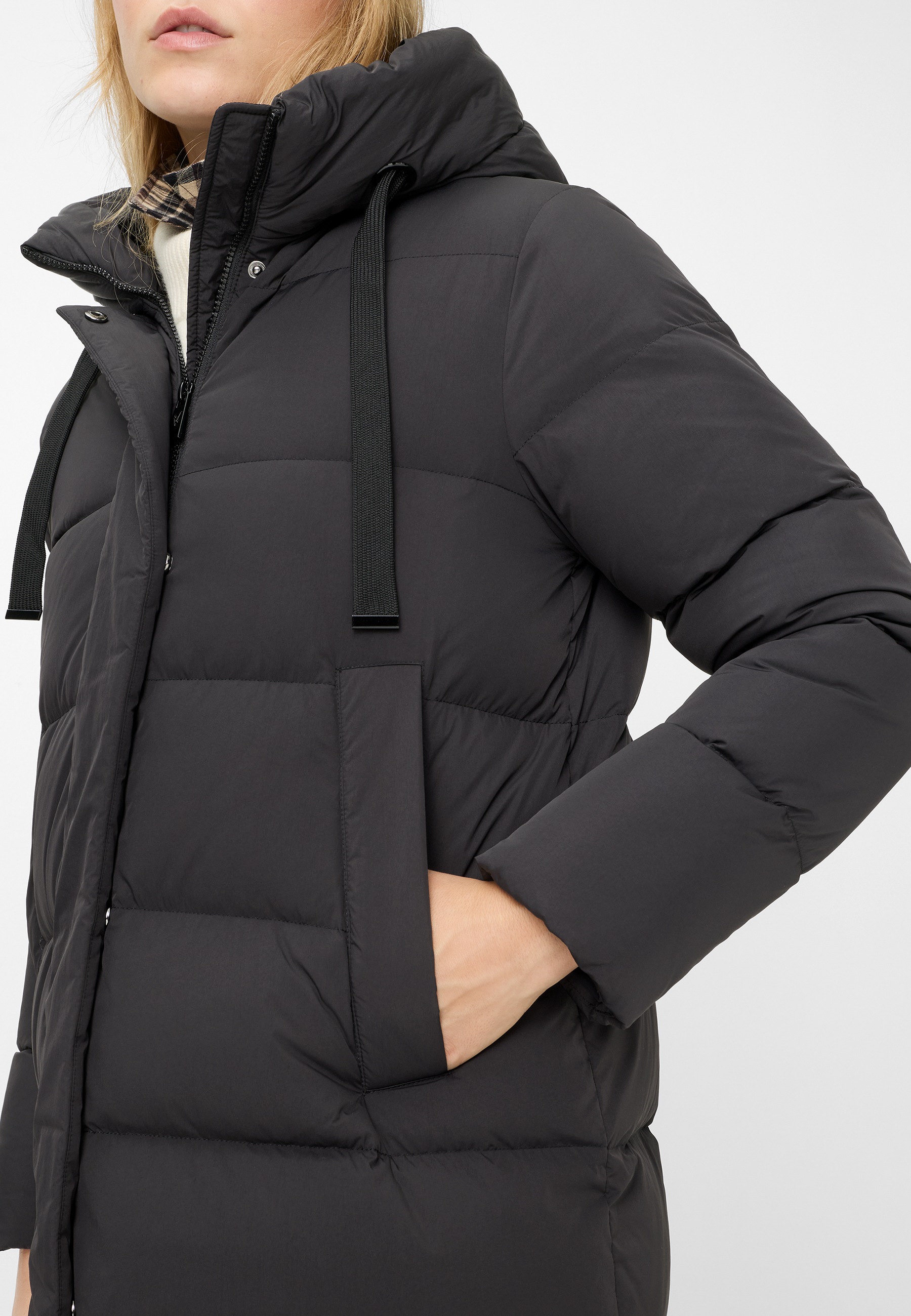 Fuchs Schmitt Steppmantel verdeckter Reißverschluss, Kapuze mit Kordelzug, Regular Fit
