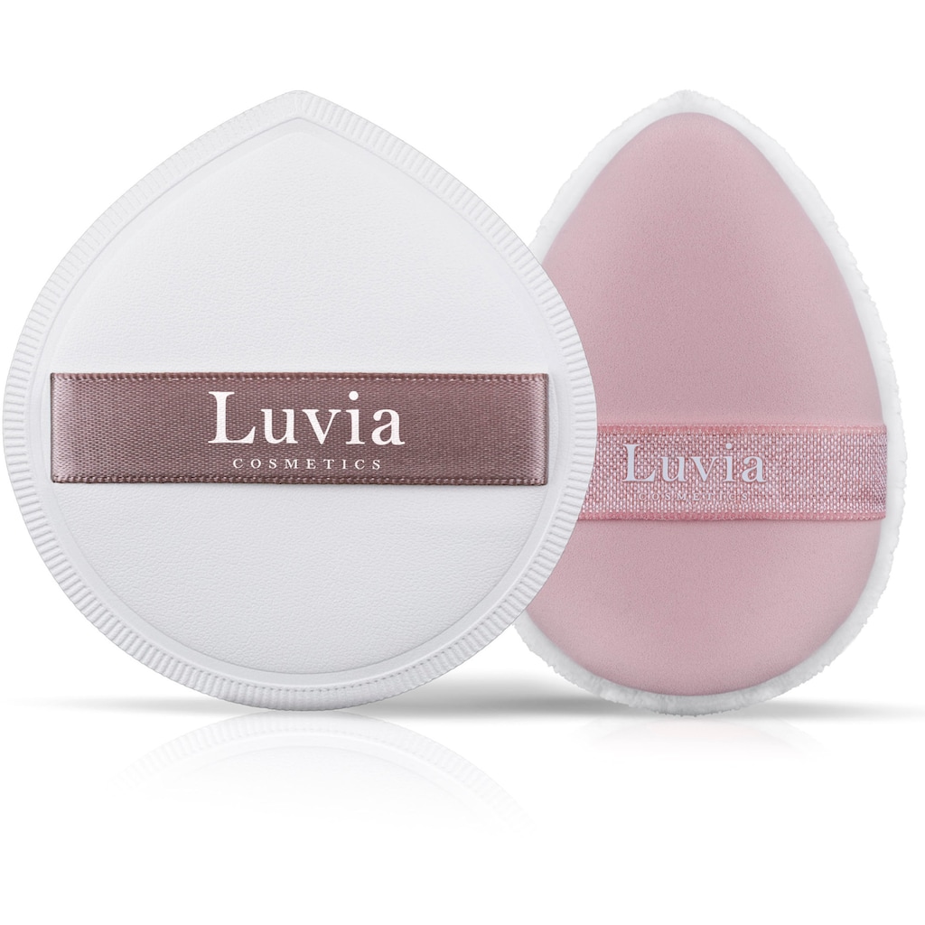 Luvia Cosmetics Puderquaste »The Puffys - Duo Puff Kit - Elegance/Candy«, (Spar-Set, 2 tlg., Set aus Puderquaste und Kosmetikschwamm Pad), Das ultimative Duo für ein perfektes Finish