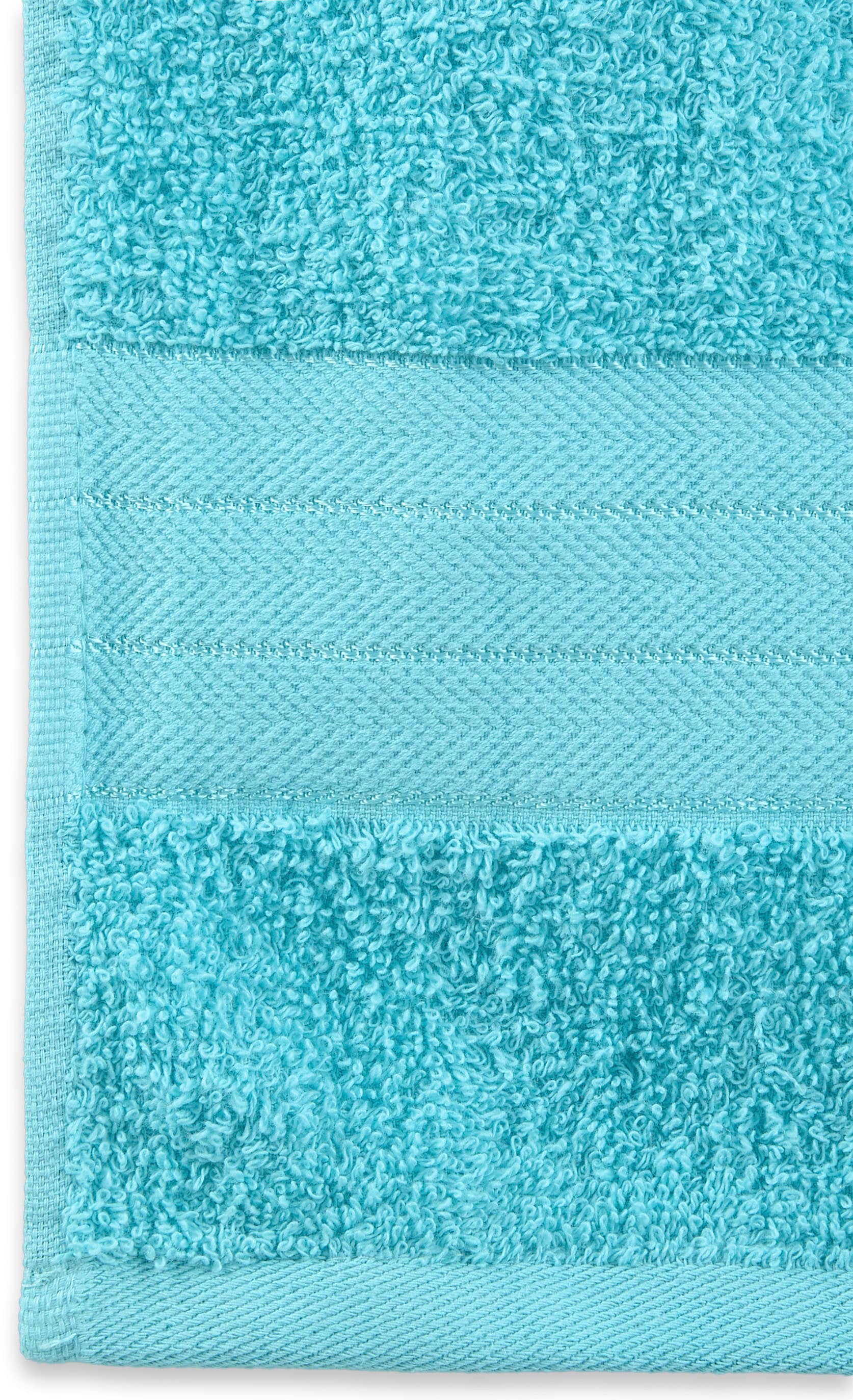 Emotion Handtuch Set »Uni«, (8 St., 2 Badetücher-2 Gästetücher-2 Handtücher-2 Waschlappen), Baumwolle, Walkfrottee, Bordüre, 500 GSM, Einfarbig, ohne Aufhängung