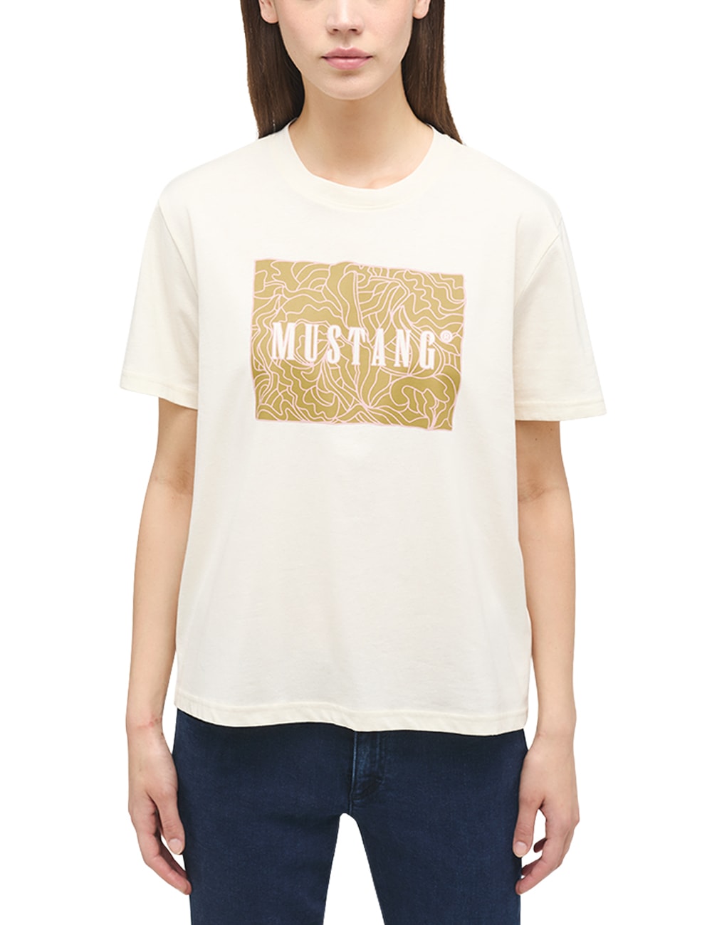 MUSTANG Kurzarmshirt Print-Shirt« | »Mustang bestellen BAUR online T-Shirt
