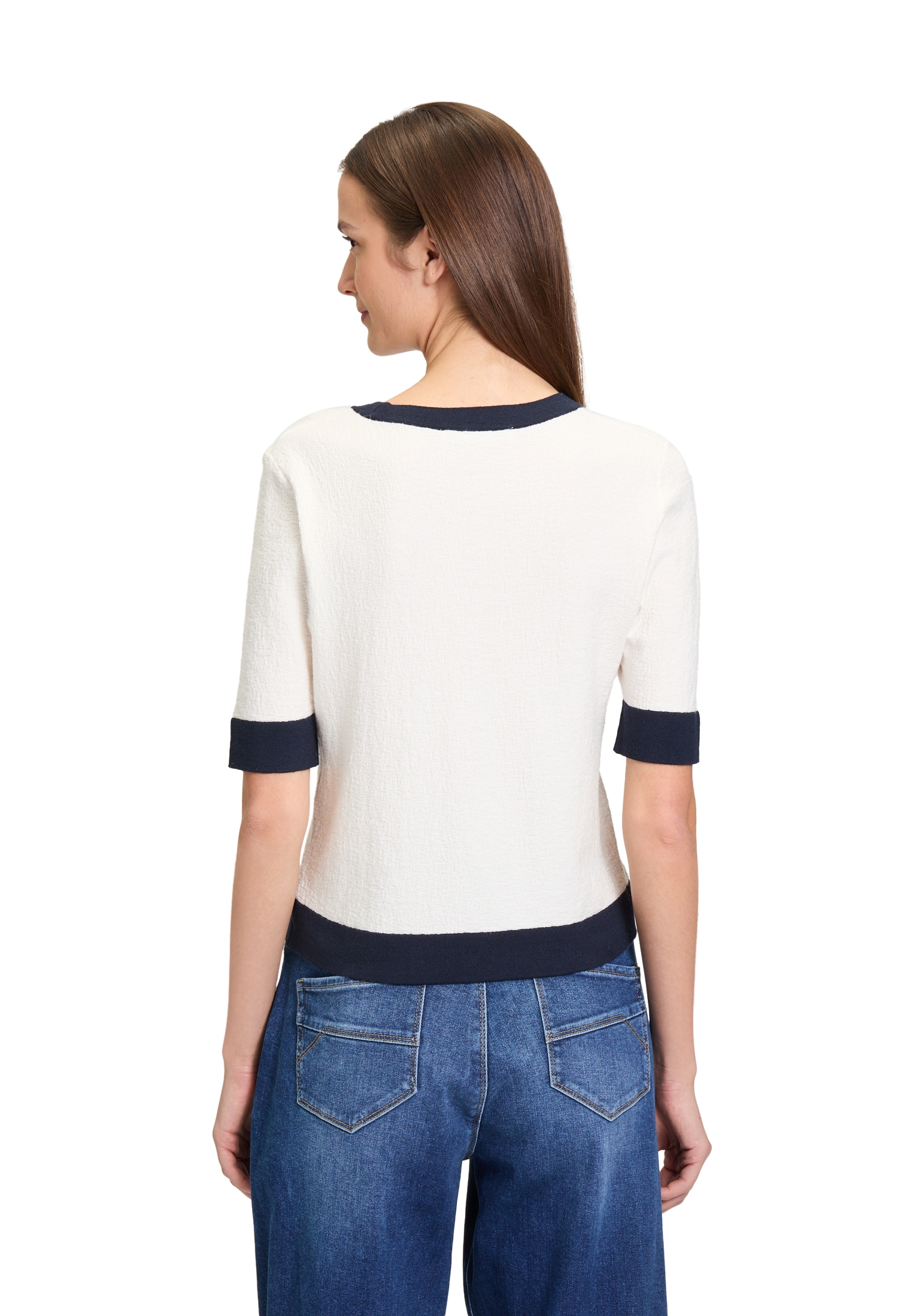 Betty&Co Kurzarmshirt »Betty & Co Feinstrickpullover mit Rundhalsausschnitt«, (1 tlg.)