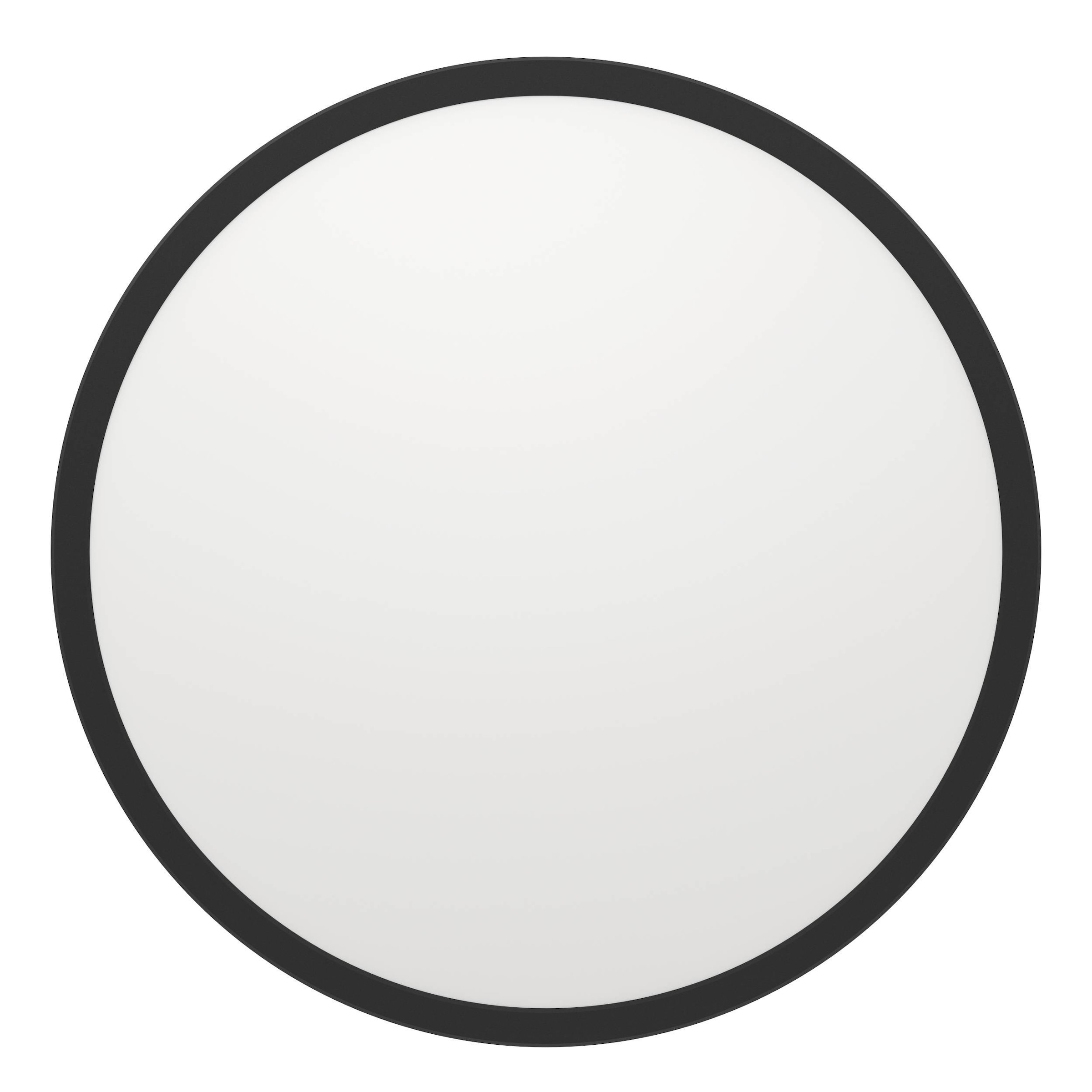 EGLO Deckenleuchte »Rovito Deckenlampe, Deckenbeleuchtung, Badlampe, Kunststoff, IP44« LED-Modul 1 Stk. Kaltweiß | Neutralweiß | Warmweiß Wand-/Deckenleuchte - H3,2 x Ø50 cm - schwarz - 16,8W inkl.