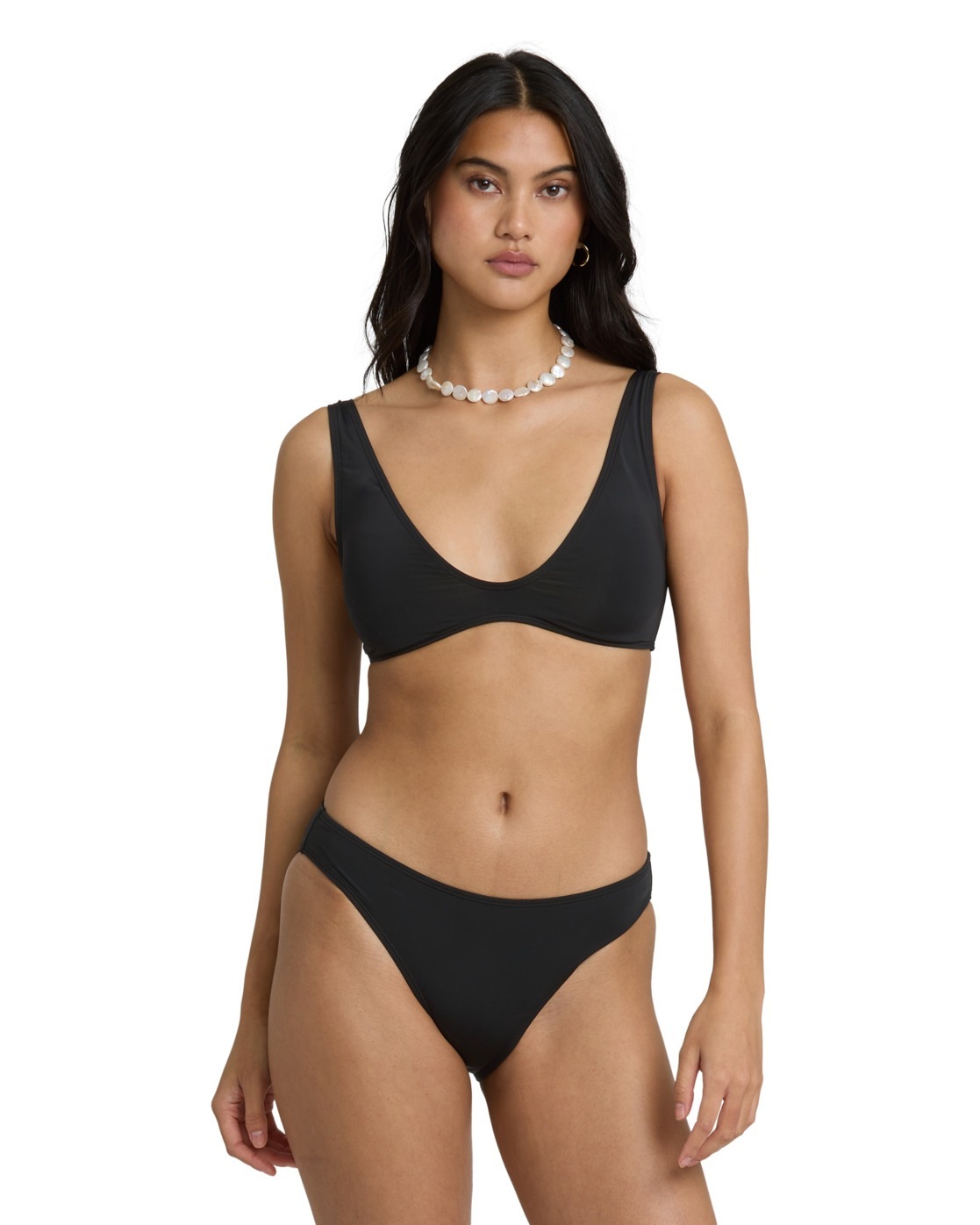 Triangel-Bikini-Top BILLABONG "Sol Searcher", Damen, Gr. L, Cup B, schwarz, Obermaterial:82% Microfaser, 18% Elasthan;, Bikini-Oberteile