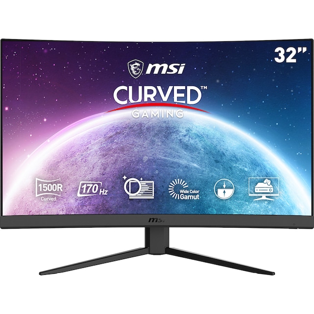 MSI Curved-Gaming-LED-Monitor »Optix G32C4 E2«, 80 cm/32 Zoll, 1920 x 1080  px, Full HD, 1 ms Reaktionszeit, 170 Hz, 3 Jahre Herstellergarantie | BAUR